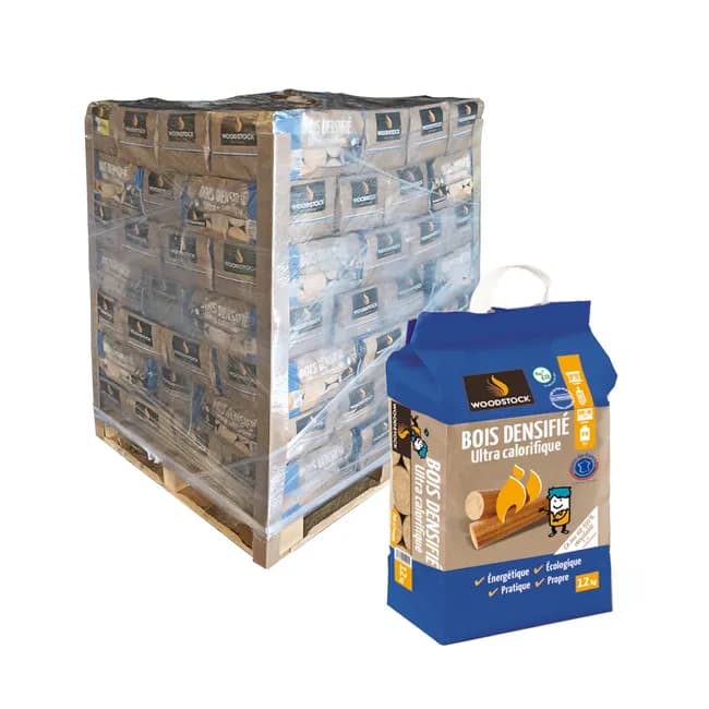 Palette bois densifiés WOODSTOCK 8 x 84