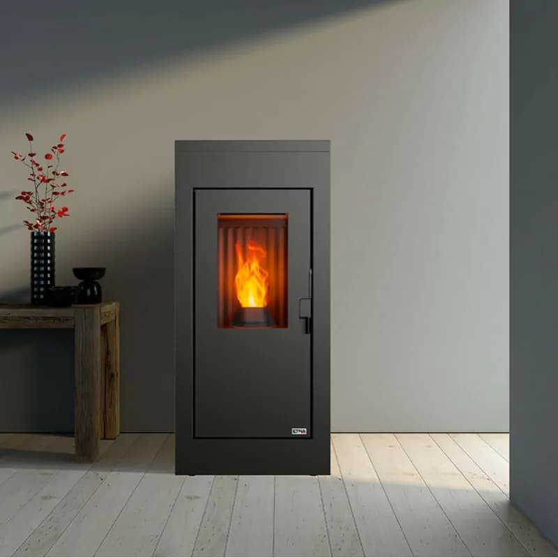 Poêle à granulés étanche Vulcano Silenzio - 9,2 Kw - Blanc