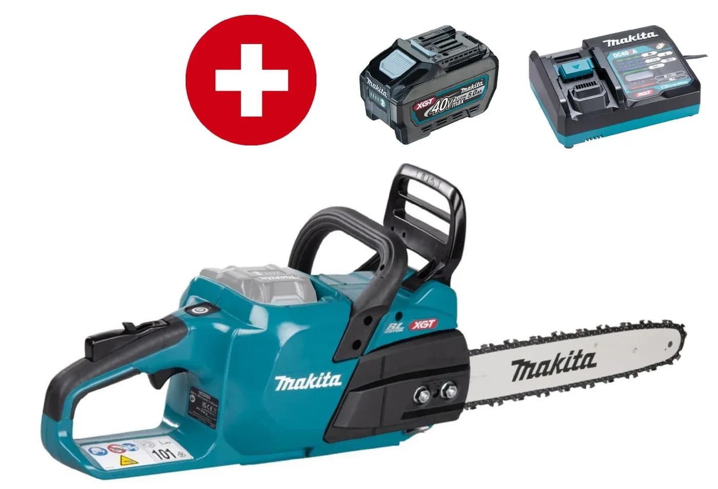 Akku-Motorsäge Makita UC025GT101 mit 5 Ah Akku und Ladegerät