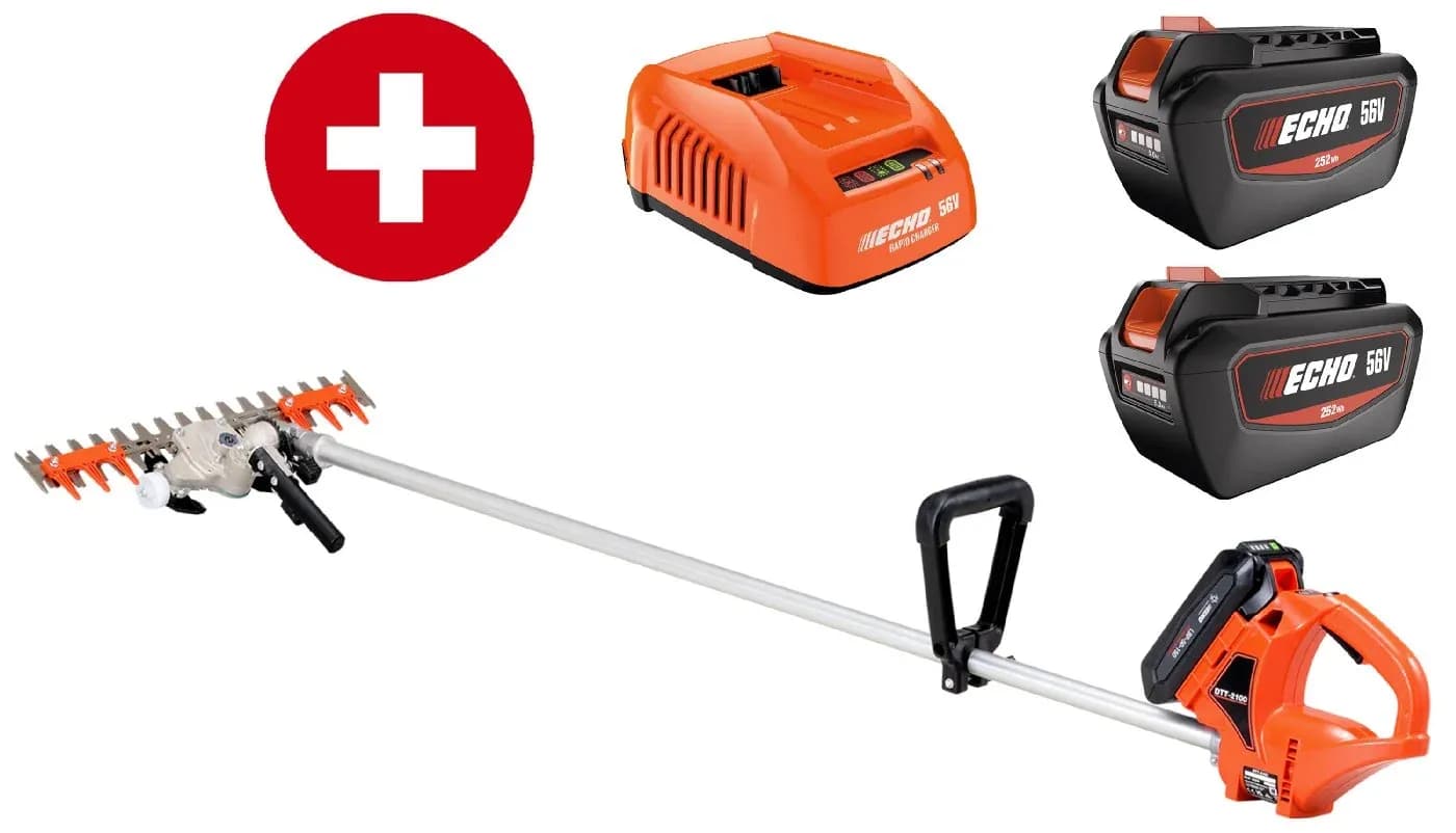 Akku-Balkenmäher ECHO DTT-2100 mit 2x 5 Ah Akku und Ladegerät