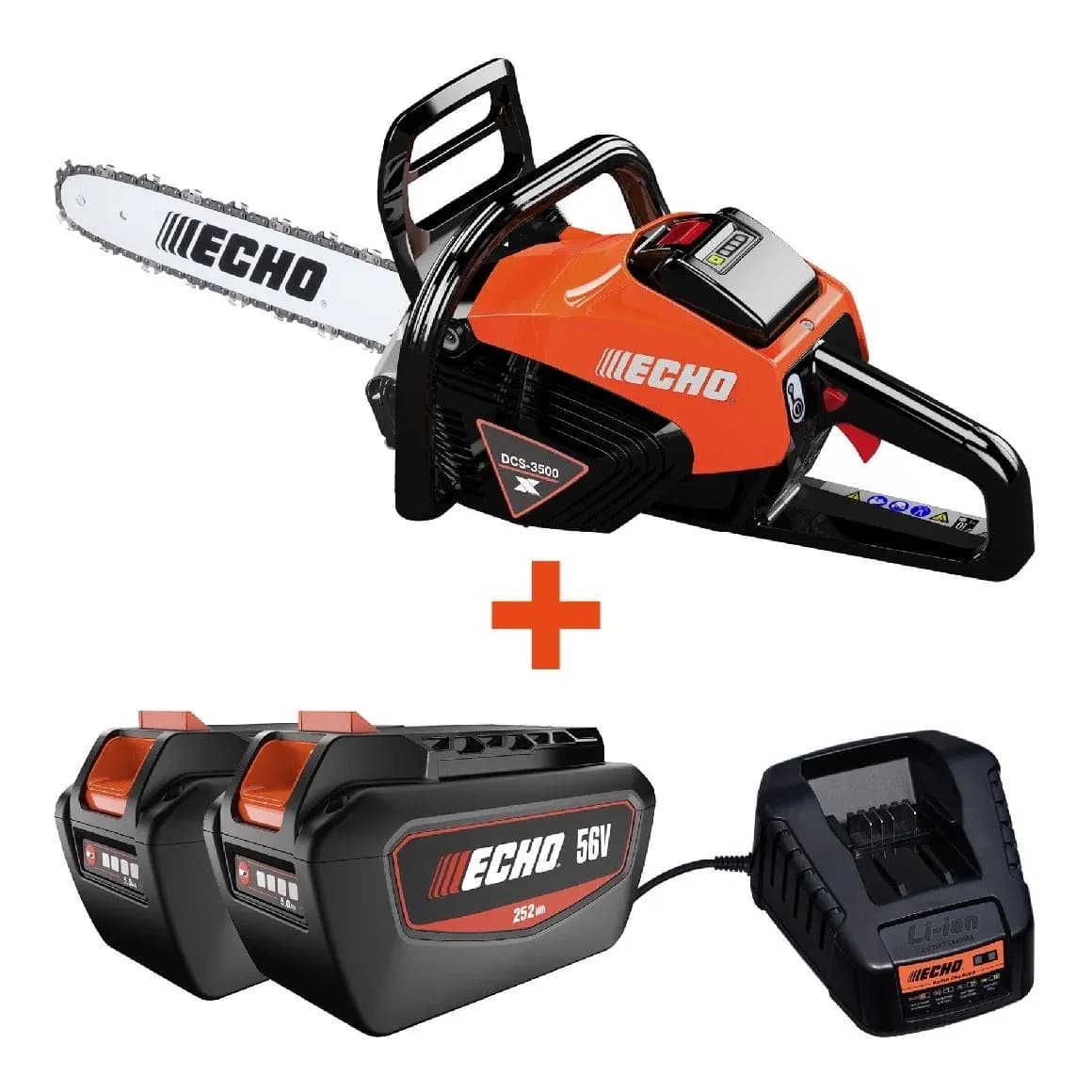Akku-MotorsÀge ECHO DCS-3500 Set - inkl. 2x 5Ah Akku und SchnellladegerÀt