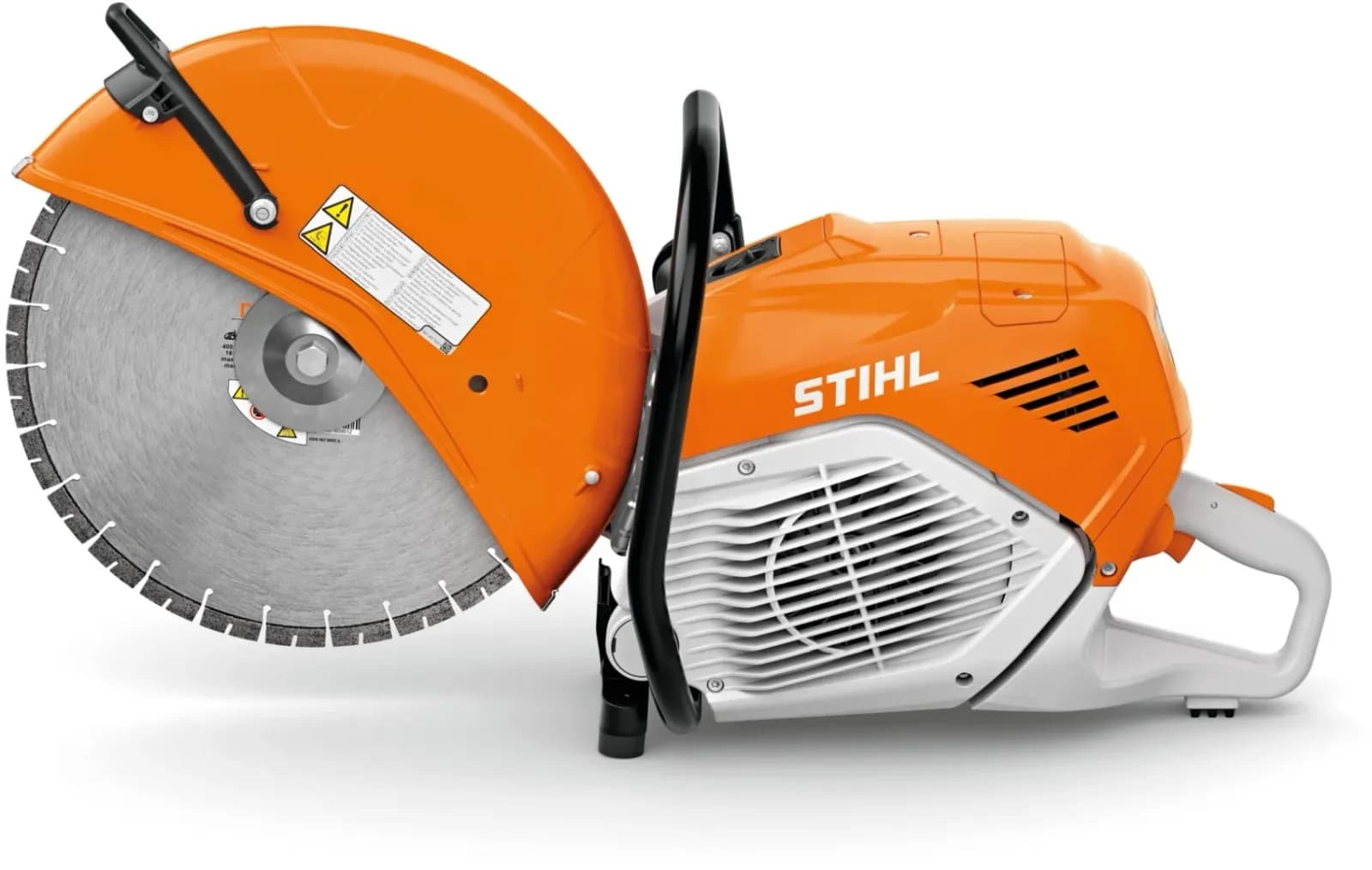 Benzin-Trennschleifer STIHL TS 910i mit 350 mm Kunstharz-Trennscheibe für Baustahl