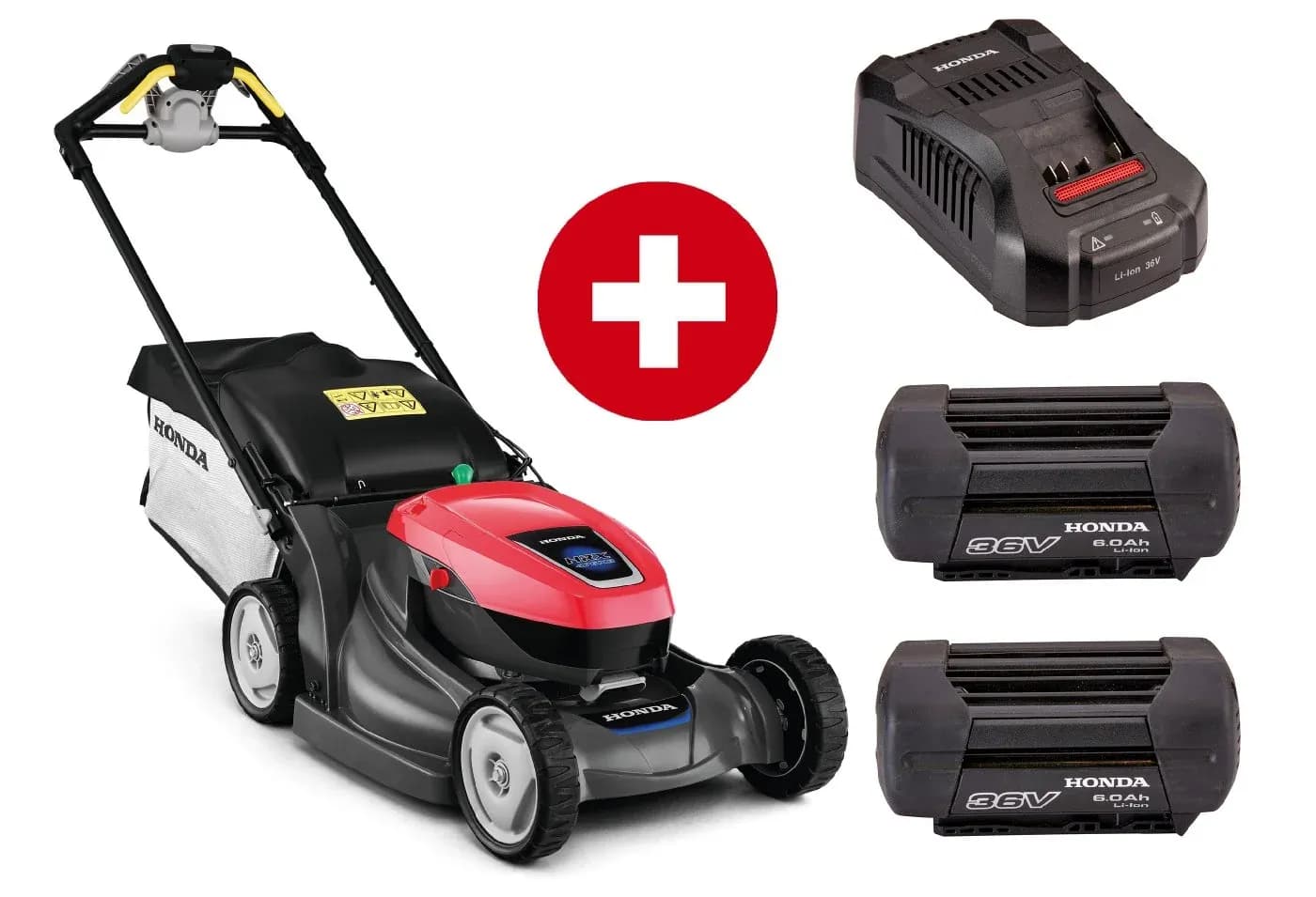 Akku-RasenmÀher Honda HRX 476 XB VE mit 2x 6Ah Akku und Schnell-LadegerÀt
