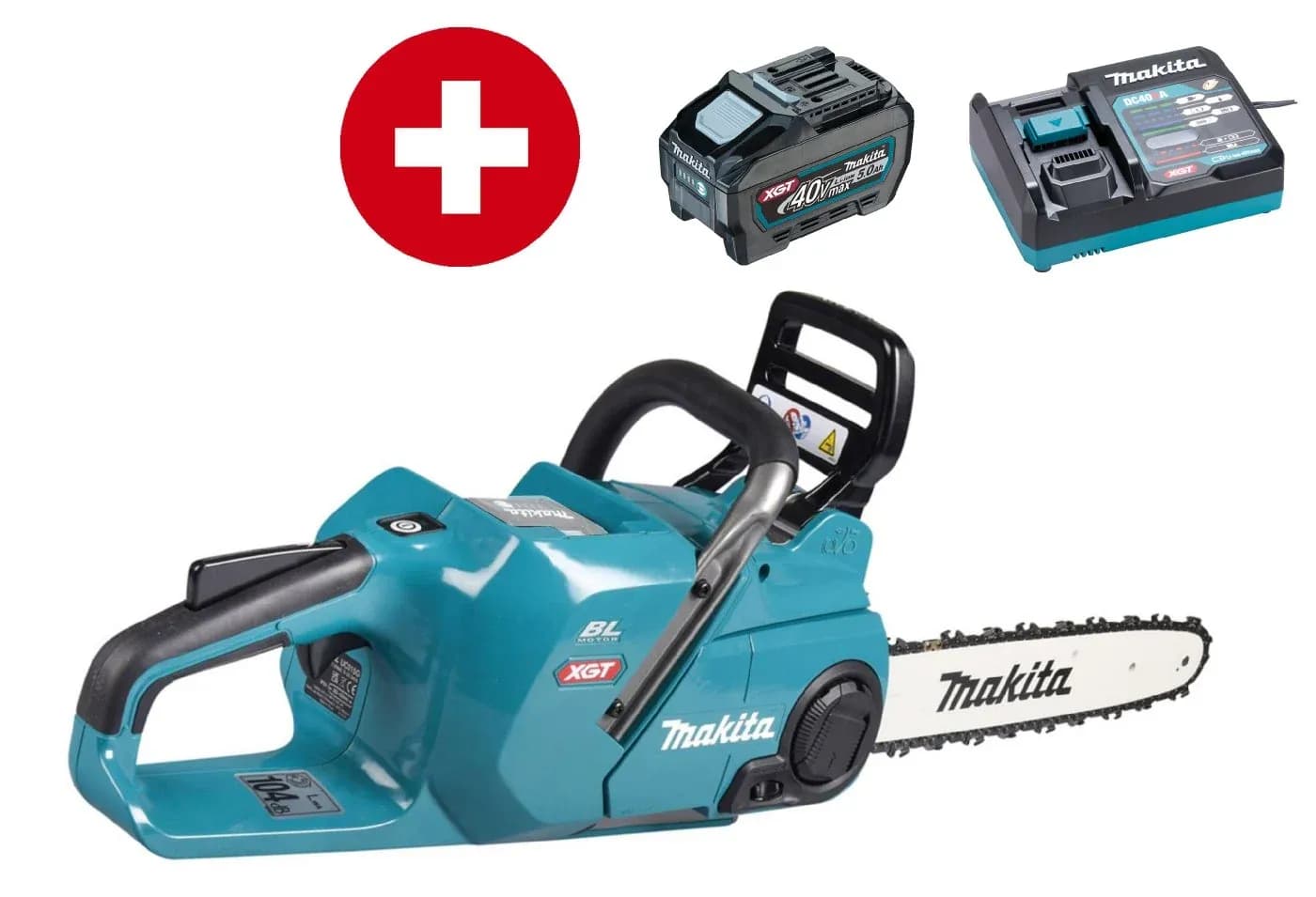 Akku-Motorsäge Makita UC015GT101 mit 5 Ah Akku und Ladegerät