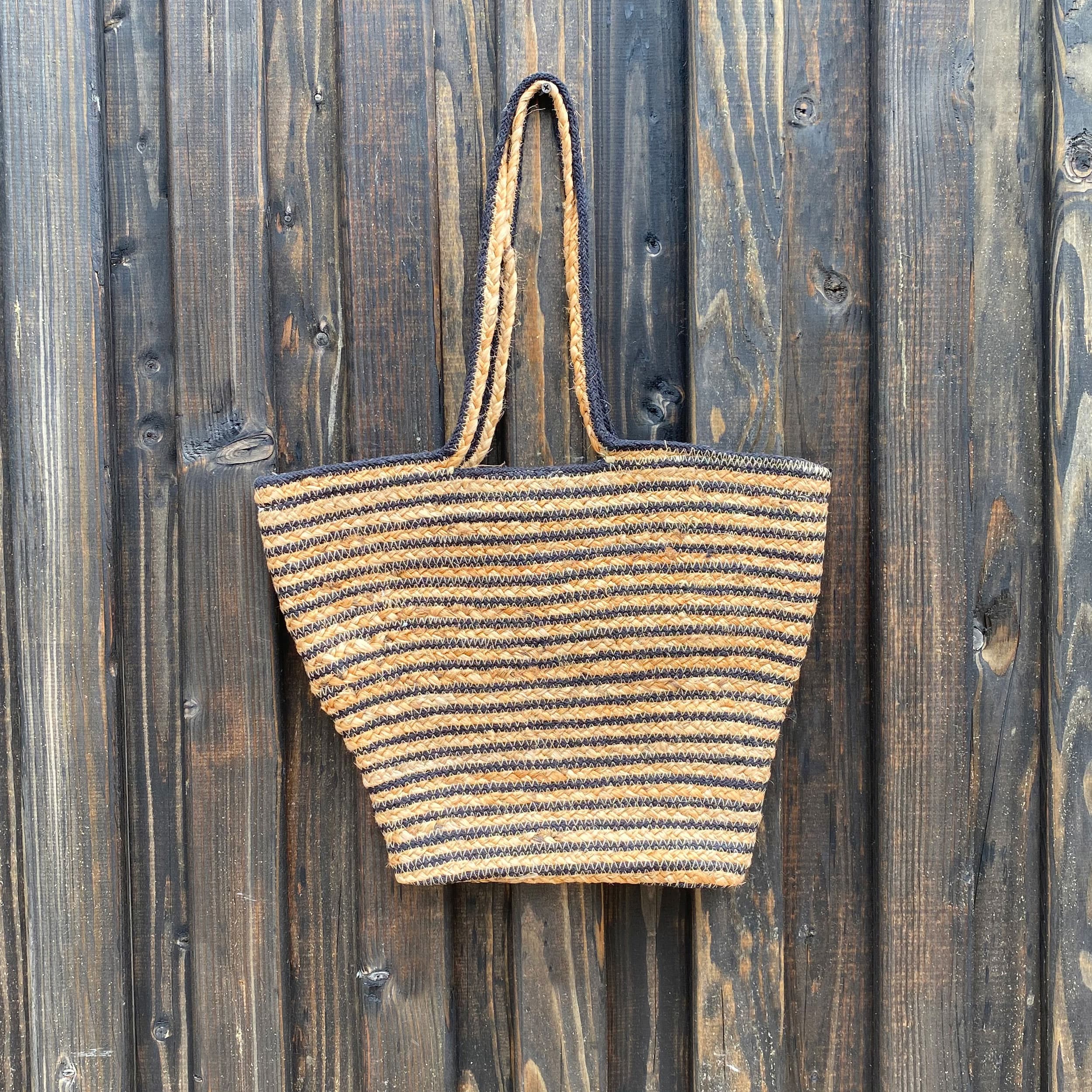 Sac été 44*34 porté épaule Van - beige, noir - Akoustik Online