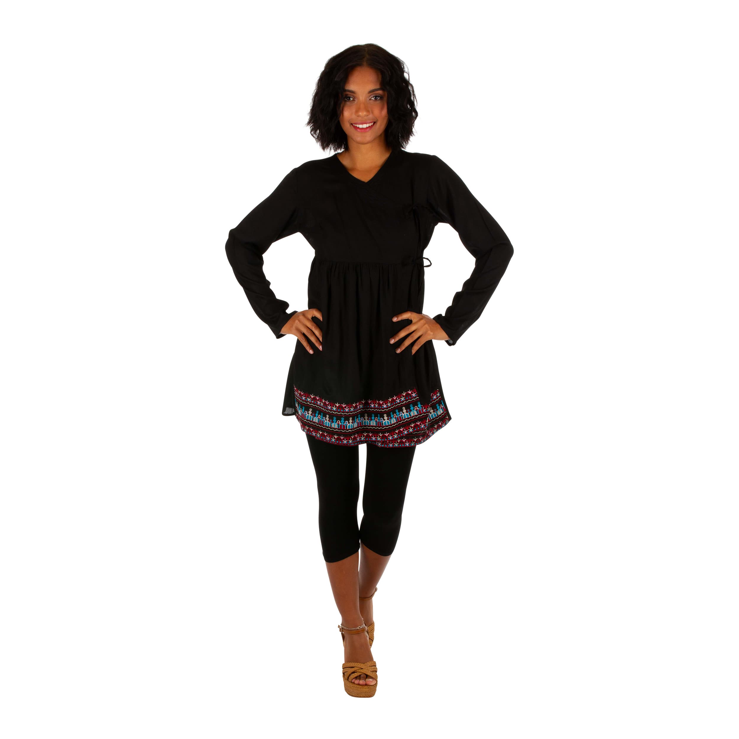 Tunique été Gauhar - 100% rayonne - noir - Akoustik Online