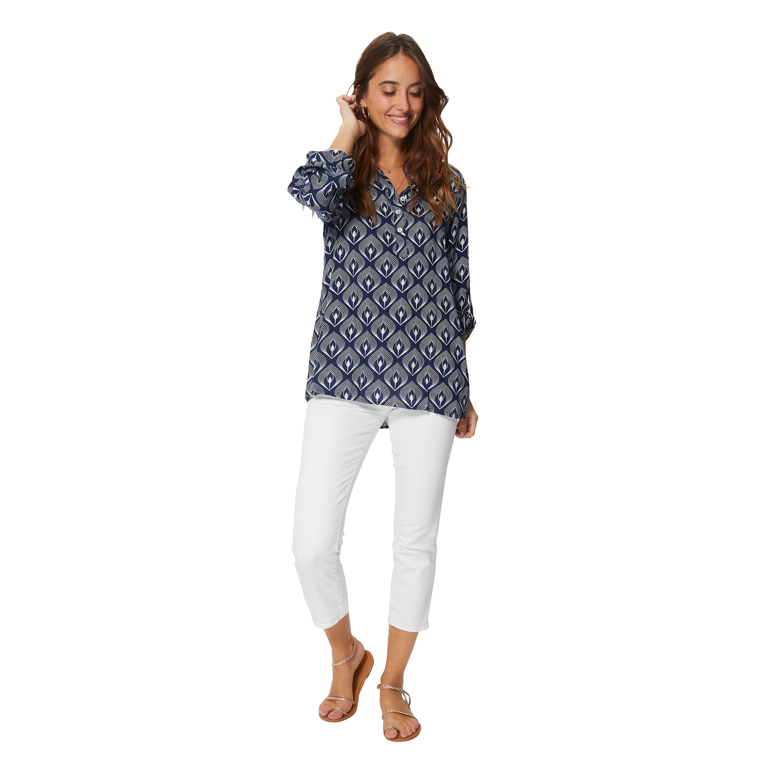 Top été long manches 3/4 Nayeli - 100% viscose - Akoustik Online