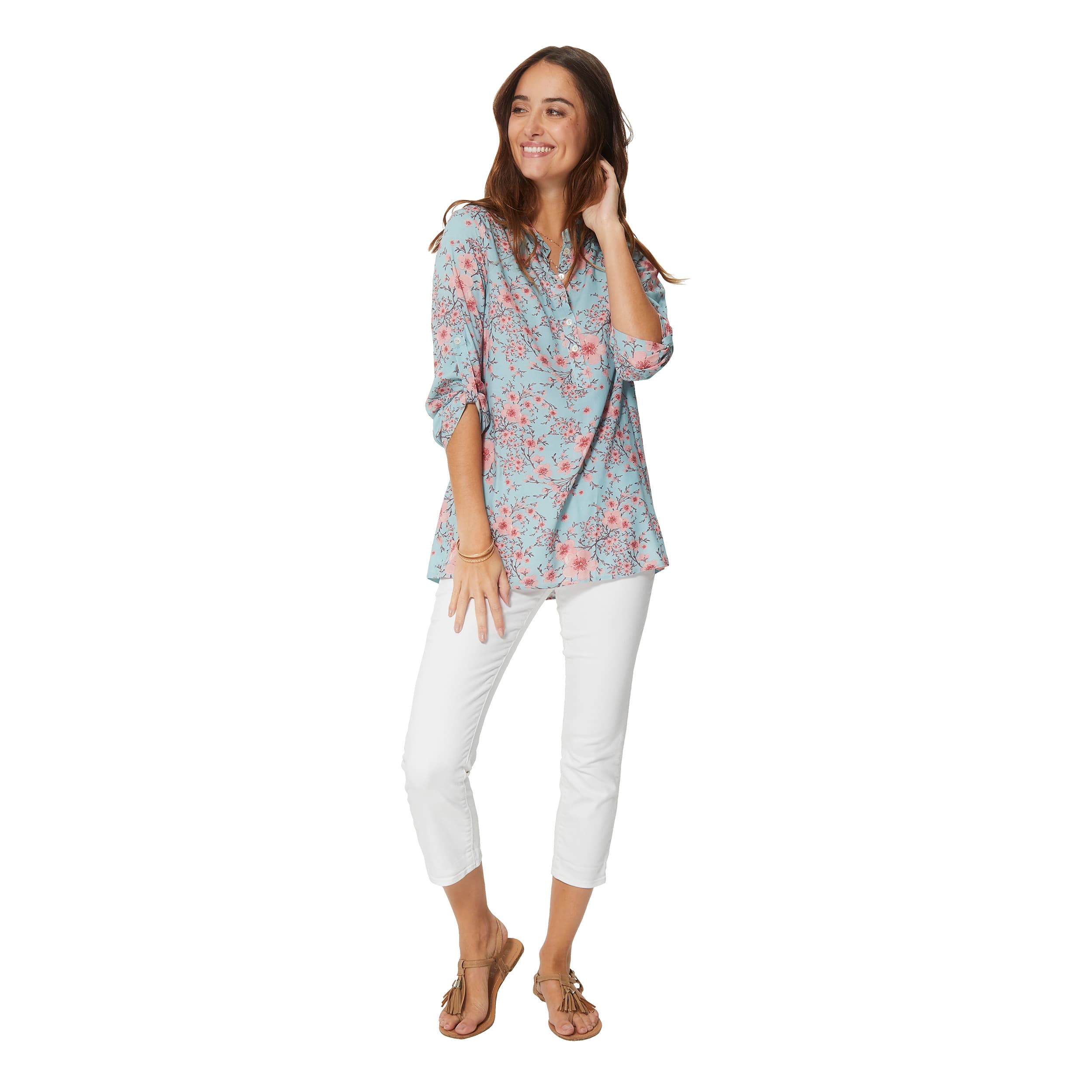 Top été long manches 3/4 Janelle - 100% viscose - Akoustik Online