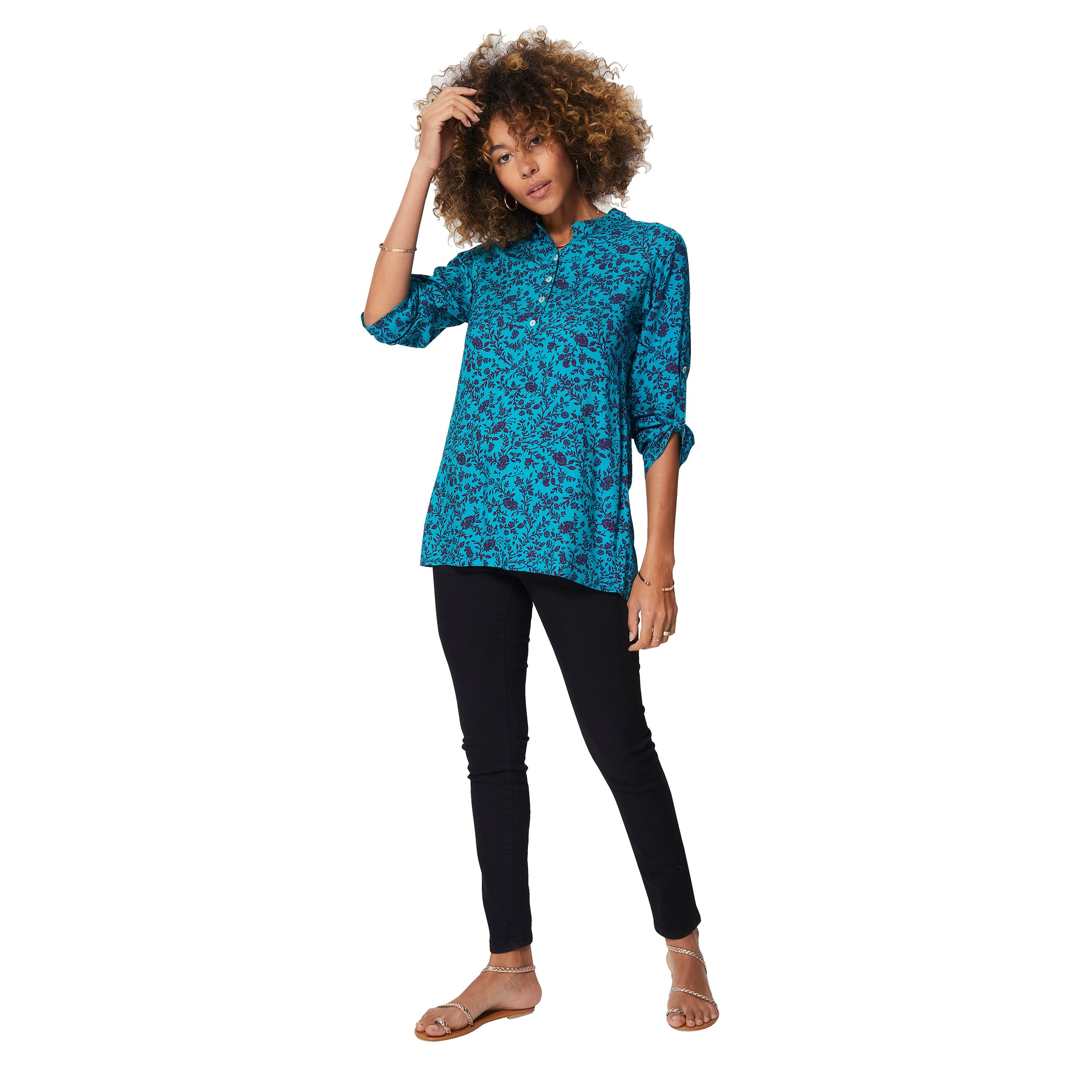 Top été long manches 3/4 Aracelis - 100% viscose - Akoustik Online