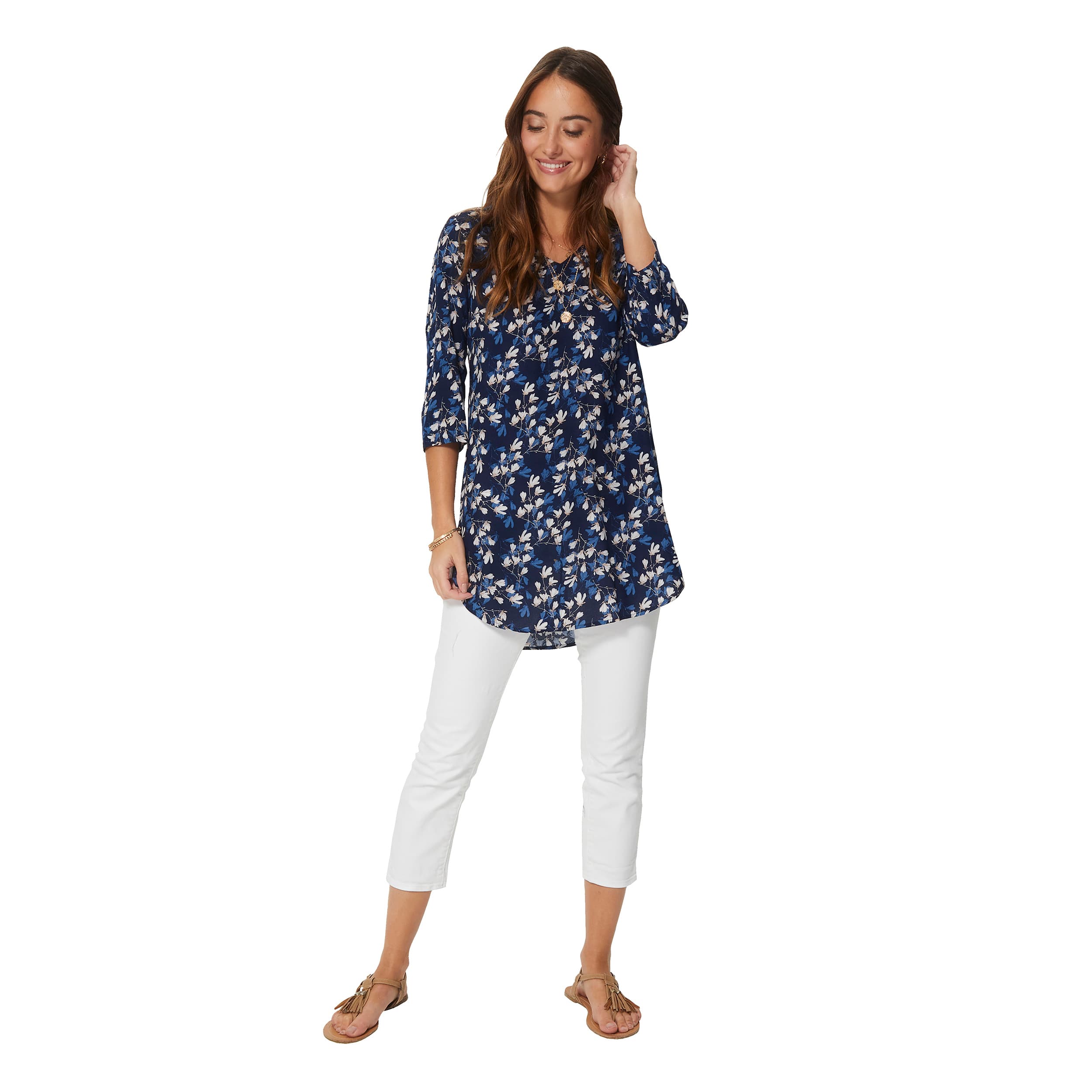 Tunique été manches 3/4 Ioan - 100% viscose - Akoustik Online