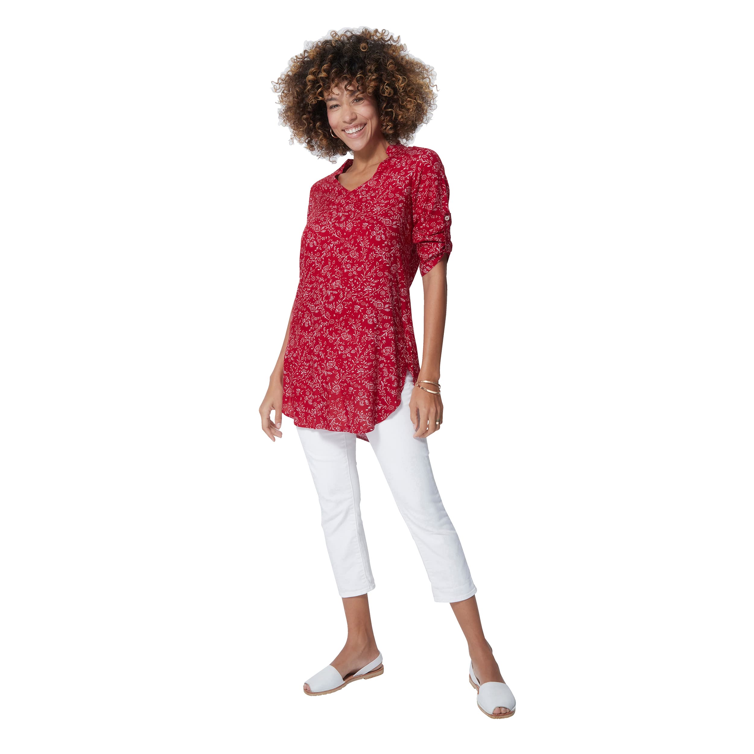 Tunique été manches 3/4 Madilynn - 100% viscose - Akoustik Online