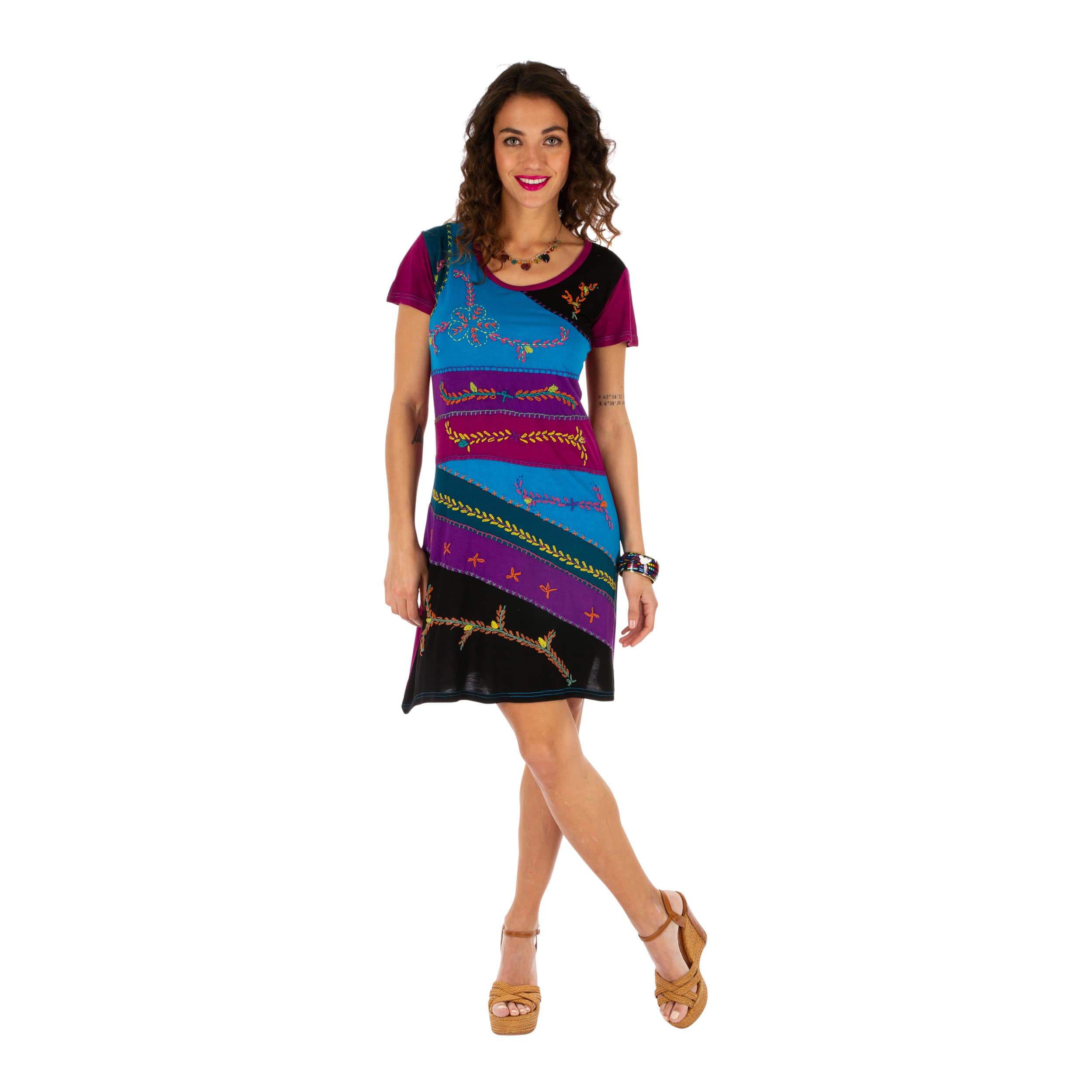 Robe été Toiba - 100% coton - multicolore - Akoustik Online