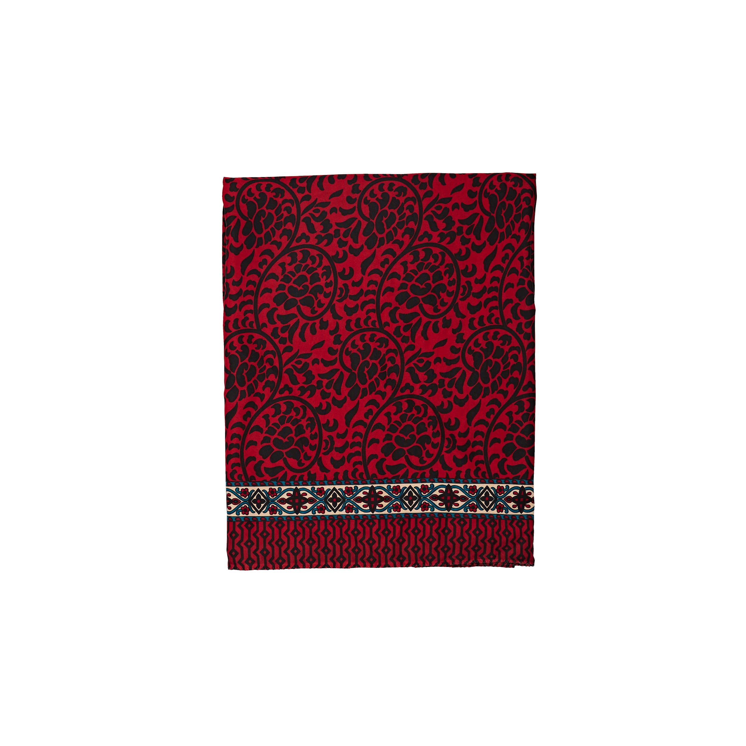 Foulard été Paschal - 100% polyester - rouge, noir - Akoustik Online