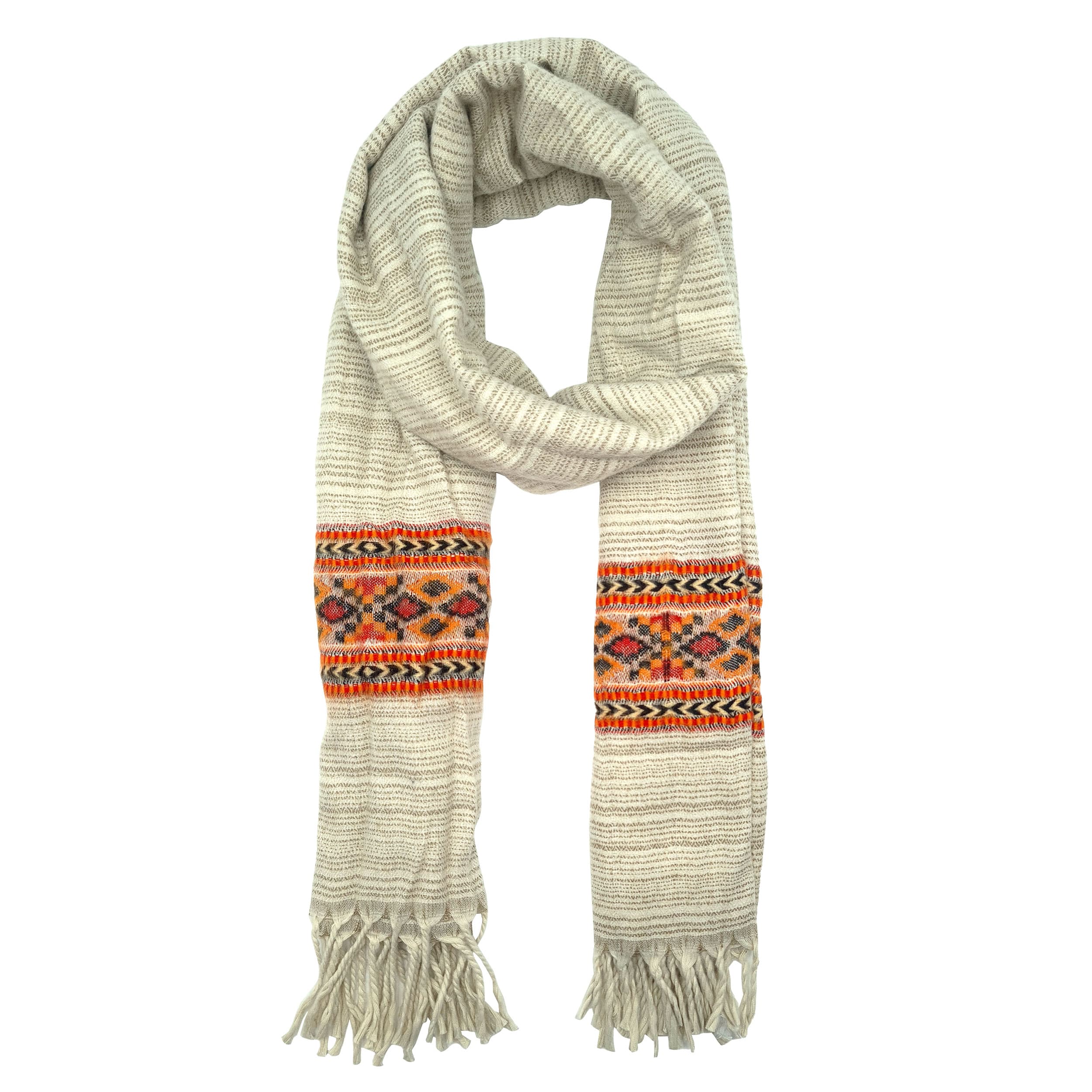 Écharpe ethnique xxl 100% polyester origine inde
