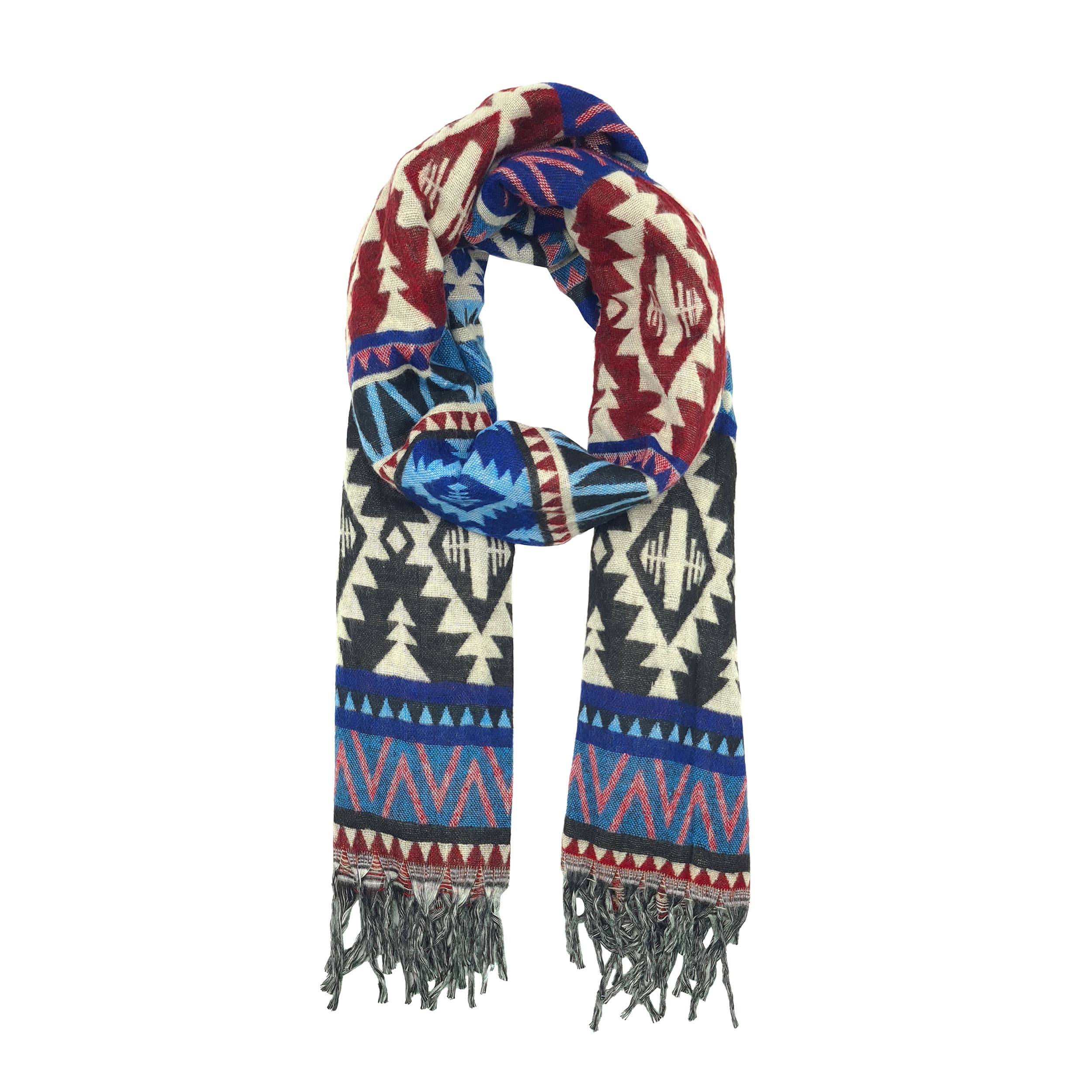 Écharpe ethnique xxl 100% polyester origine inde