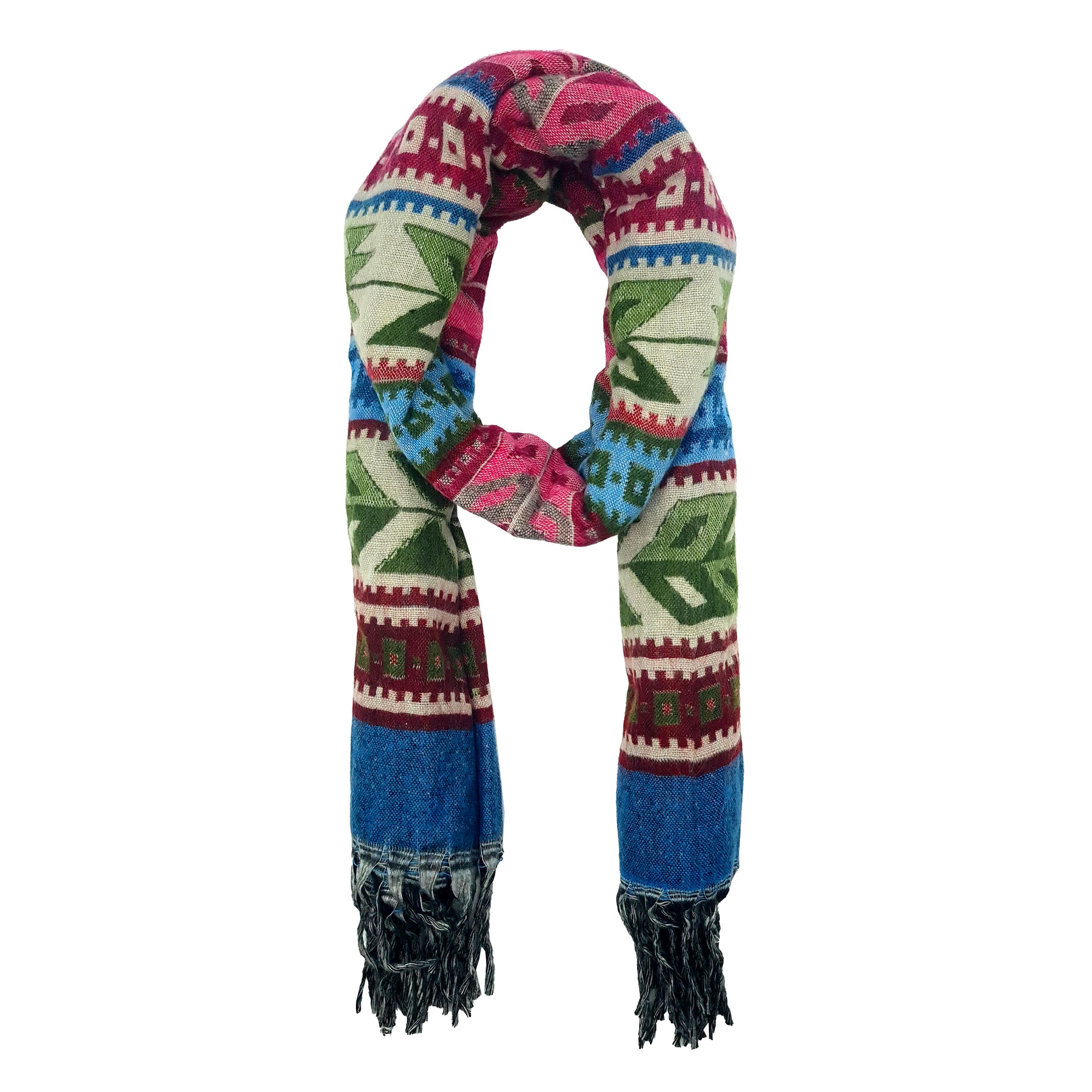 Écharpe ethnique xxl 100% polyester origine inde