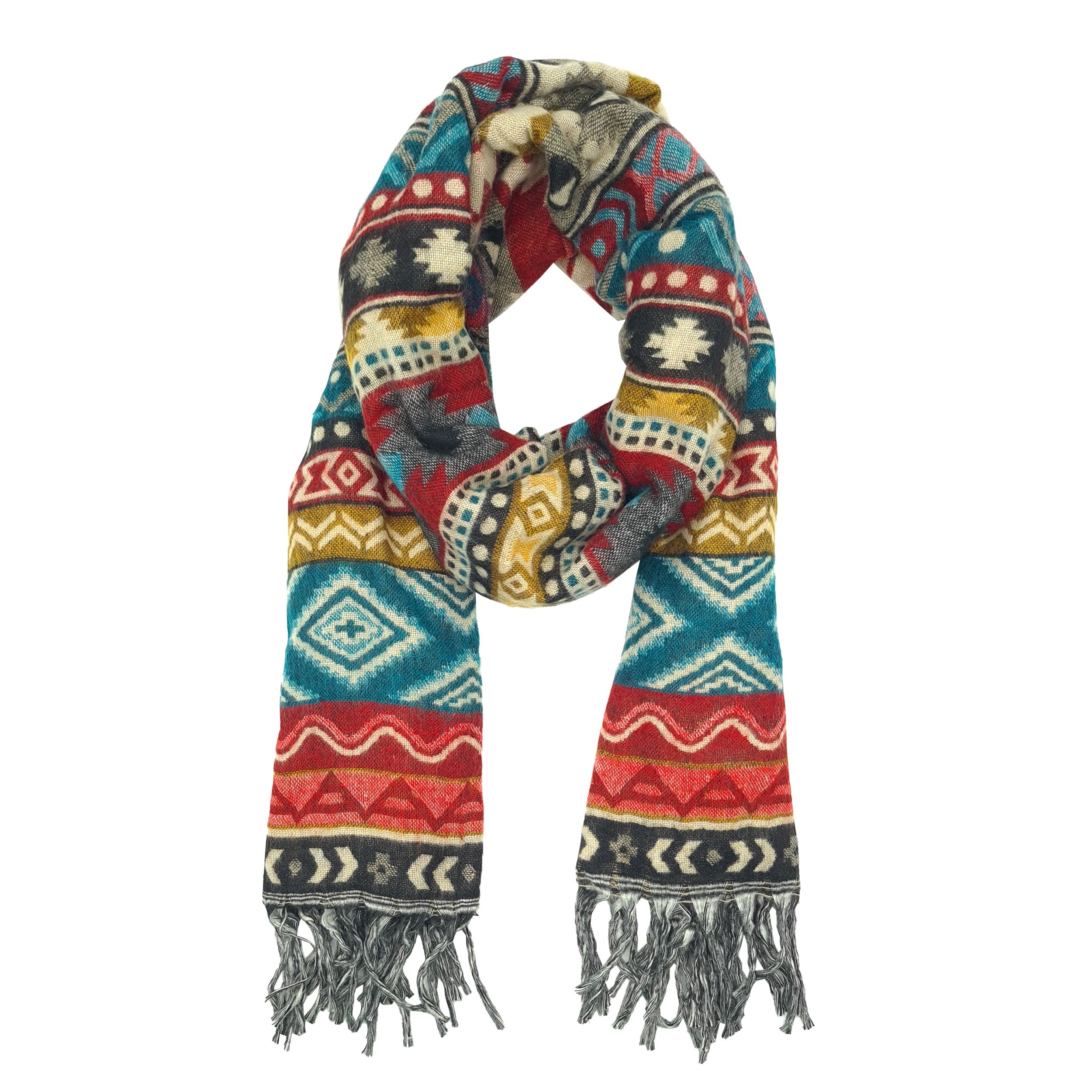 Écharpe ethnique xxl 100% polyester origine inde