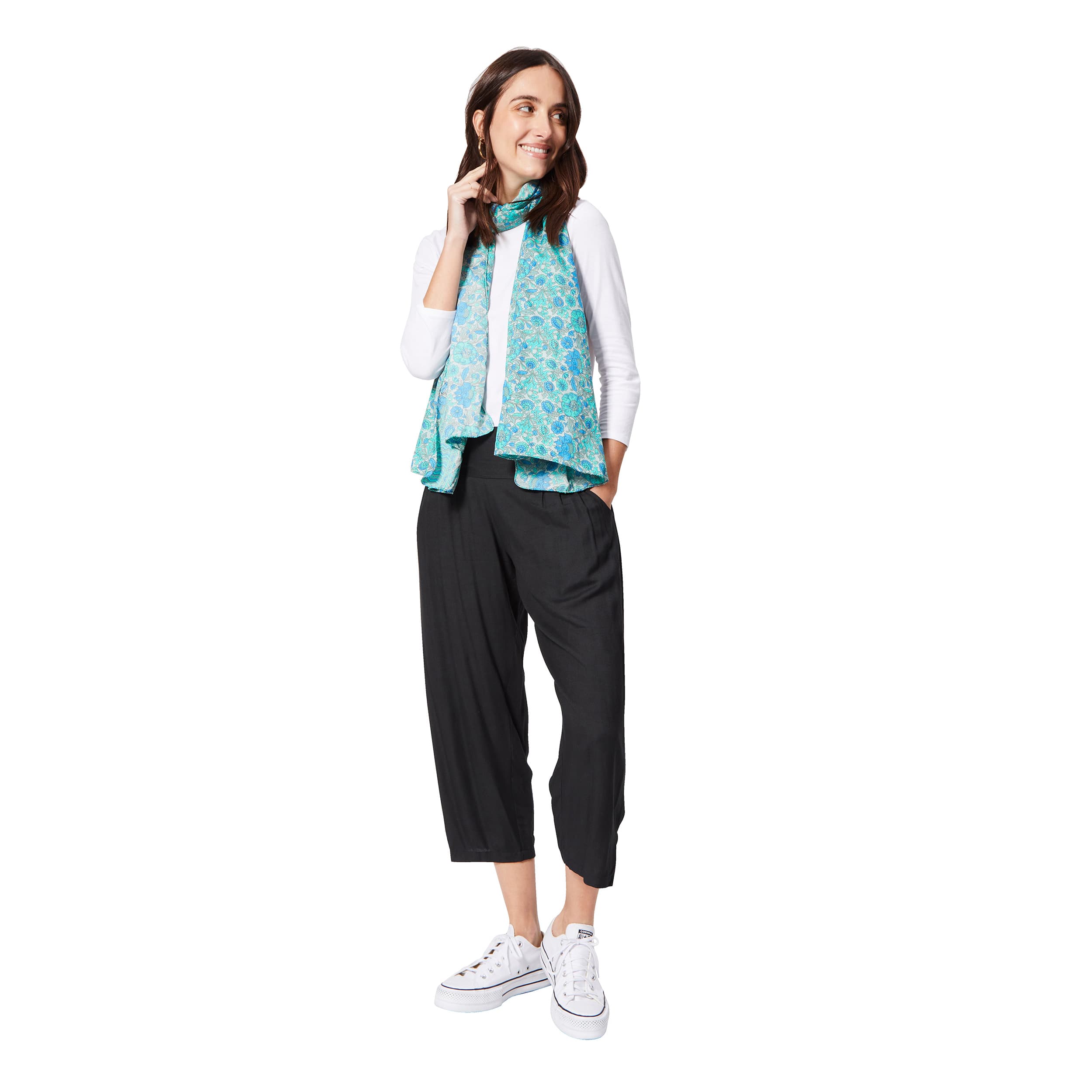 Foulard été Jett - 100% polyester - gris, bleu, vert - Akoustik Online