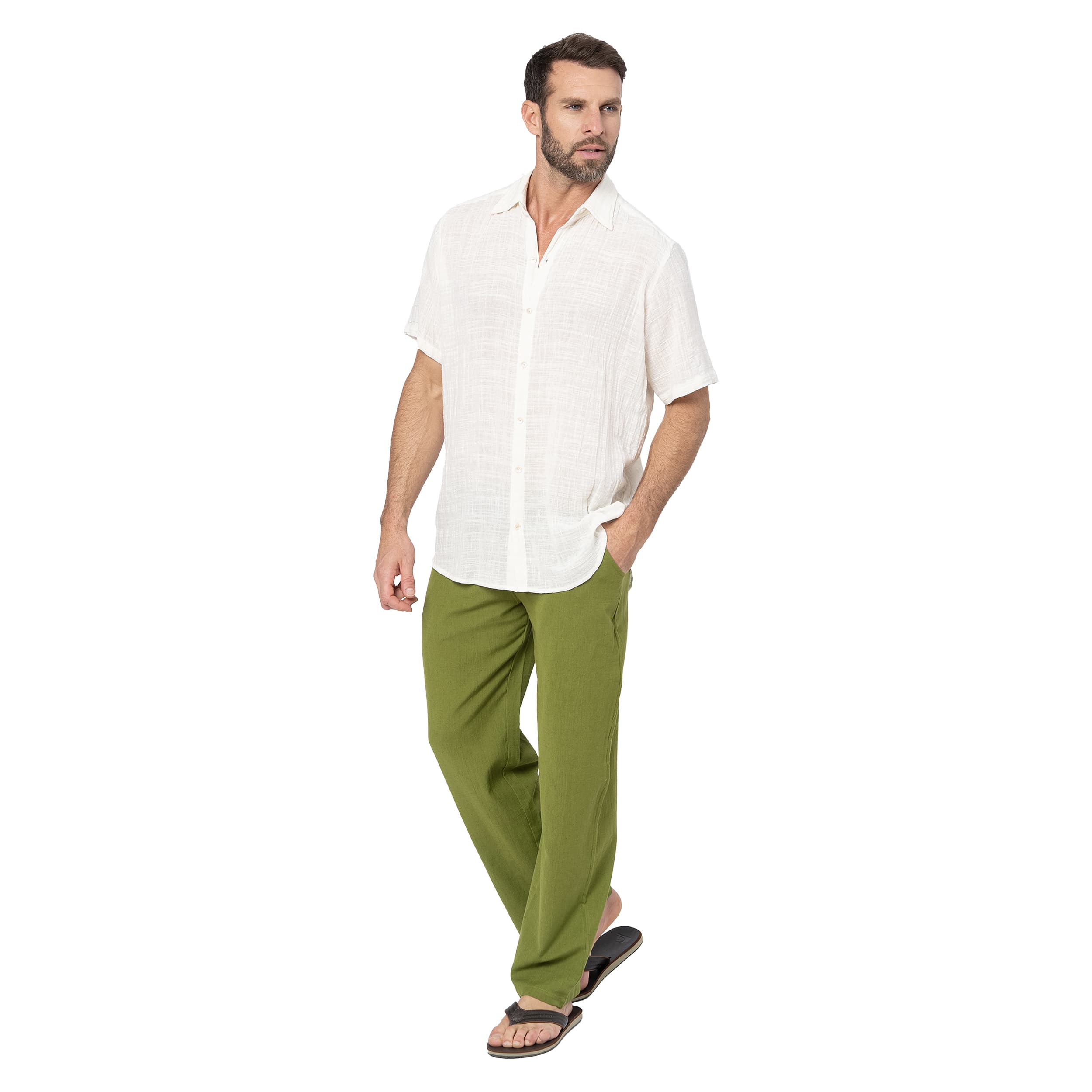 Chemise été manches courtes Winfried - 100% coton - Akoustik Online
