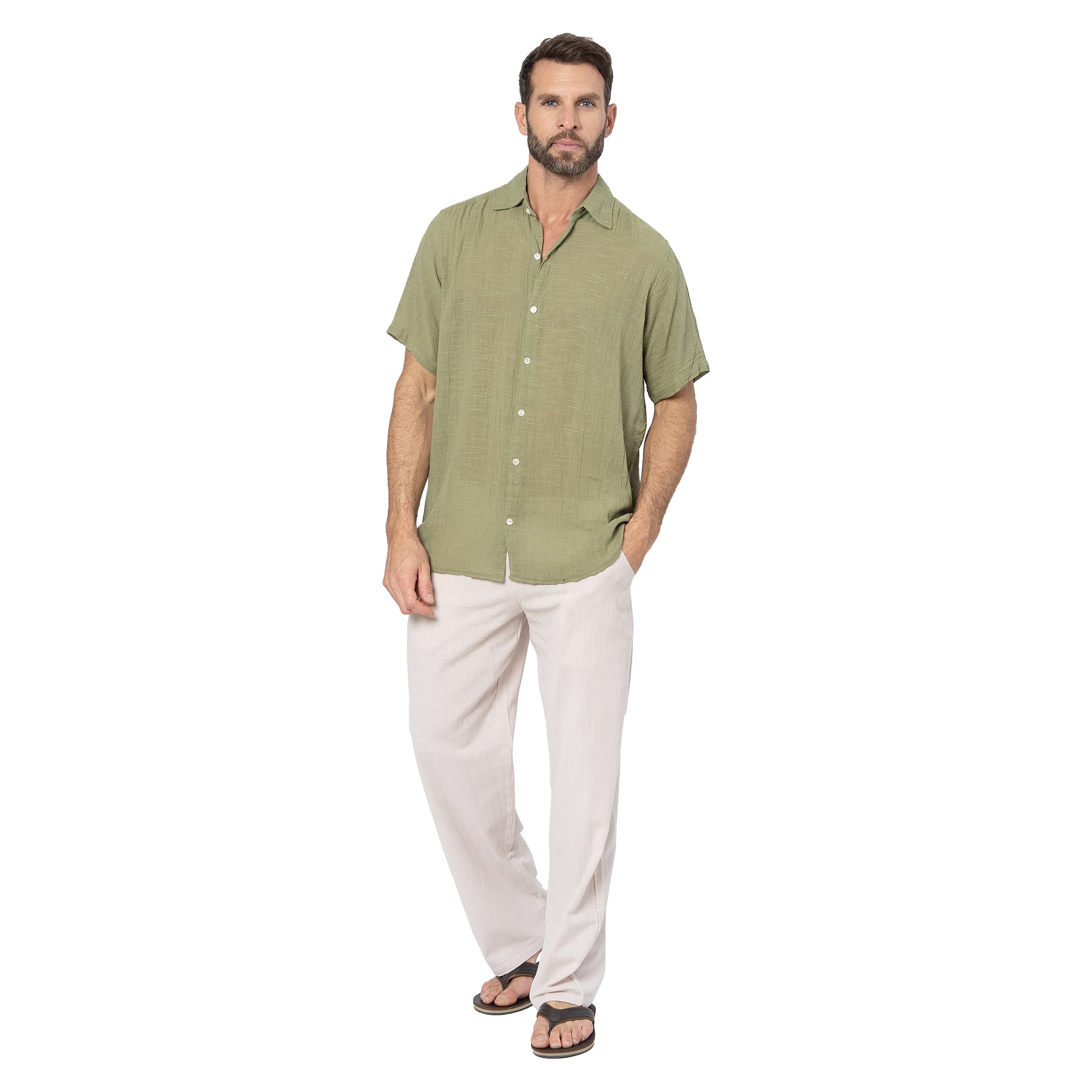 Chemise été manches courtes Tadej - 100% coton - Akoustik Online