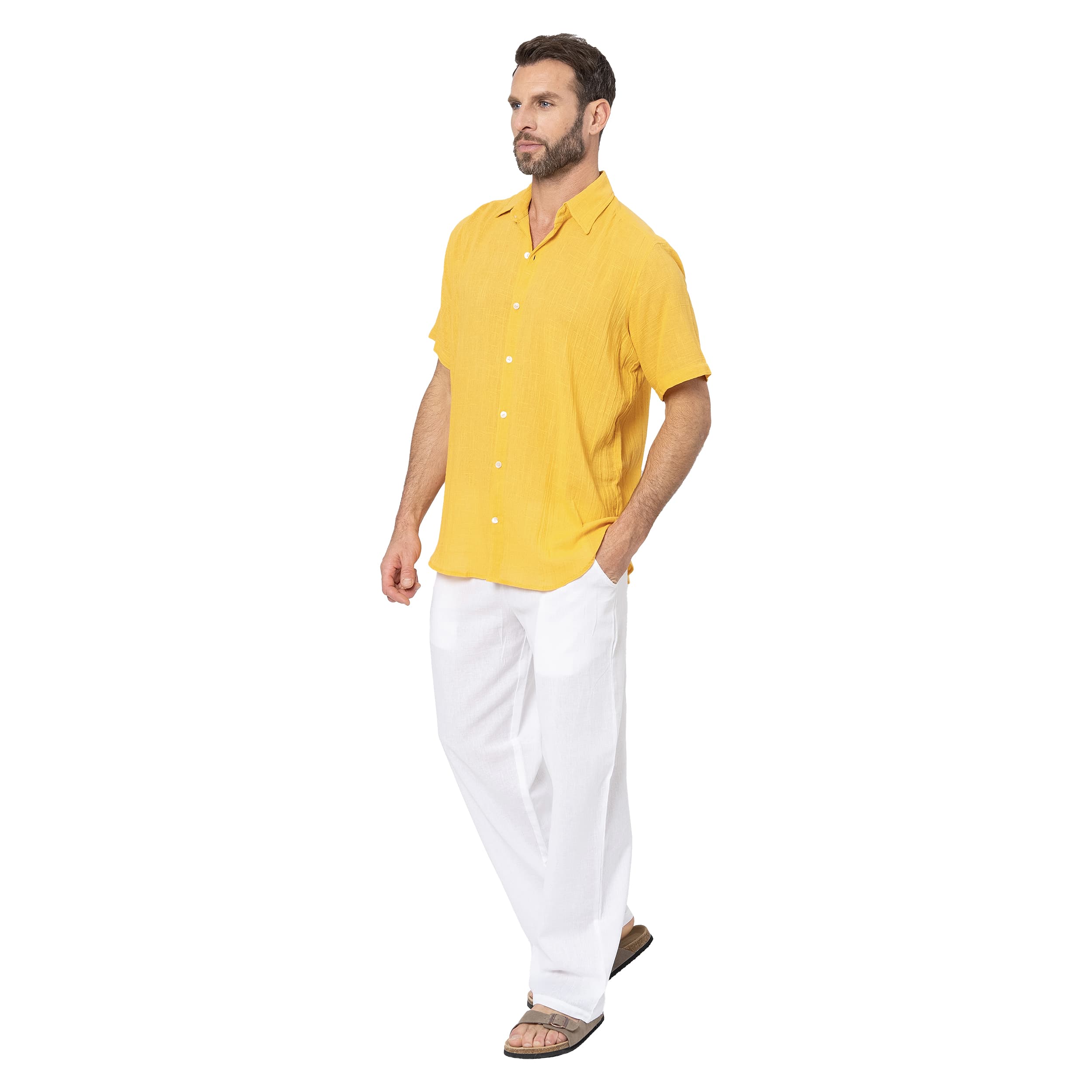 Chemise été manches courtes Italo - 100% coton - Akoustik Online