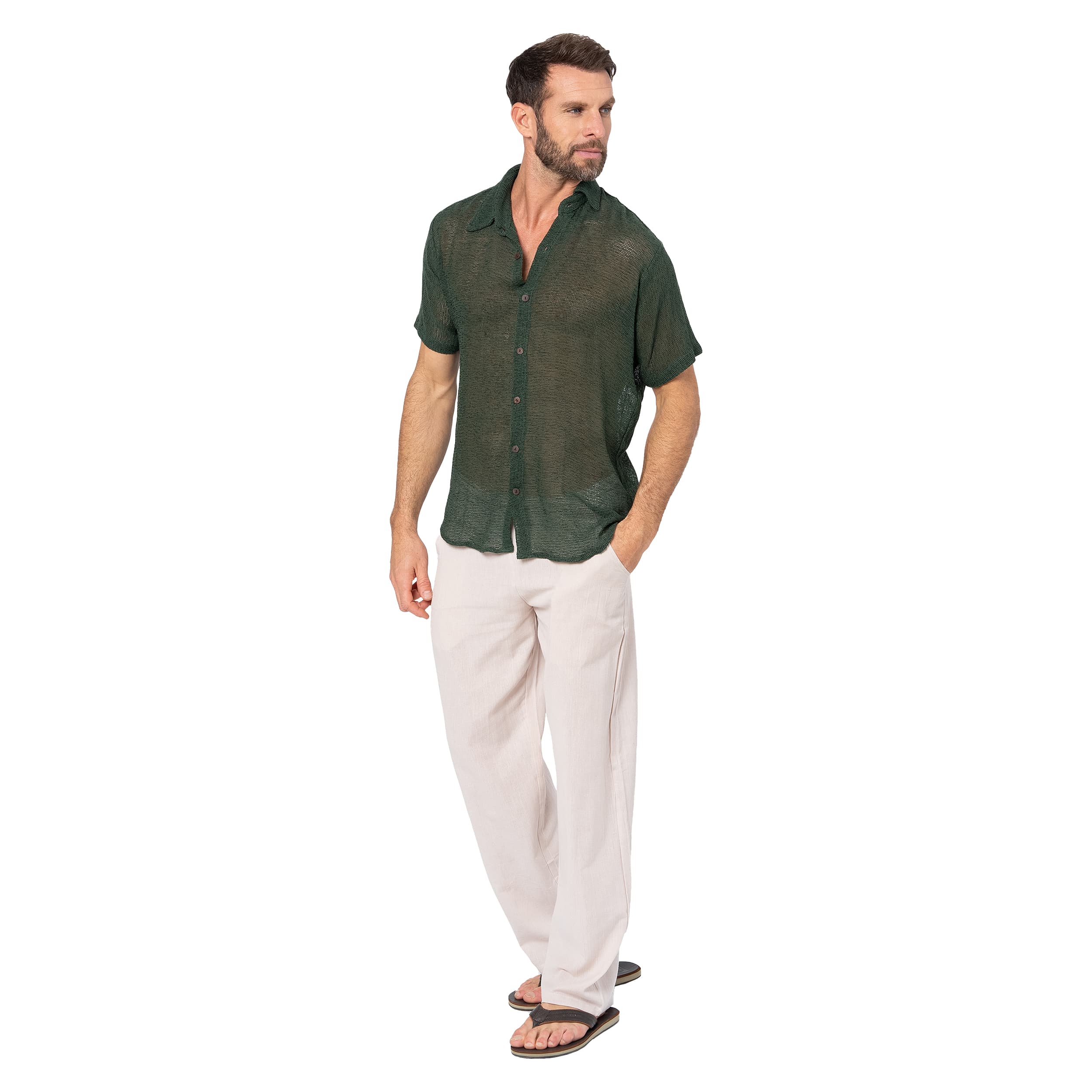Chemise été manches courtes Otávio - 100% coton - Akoustik Online