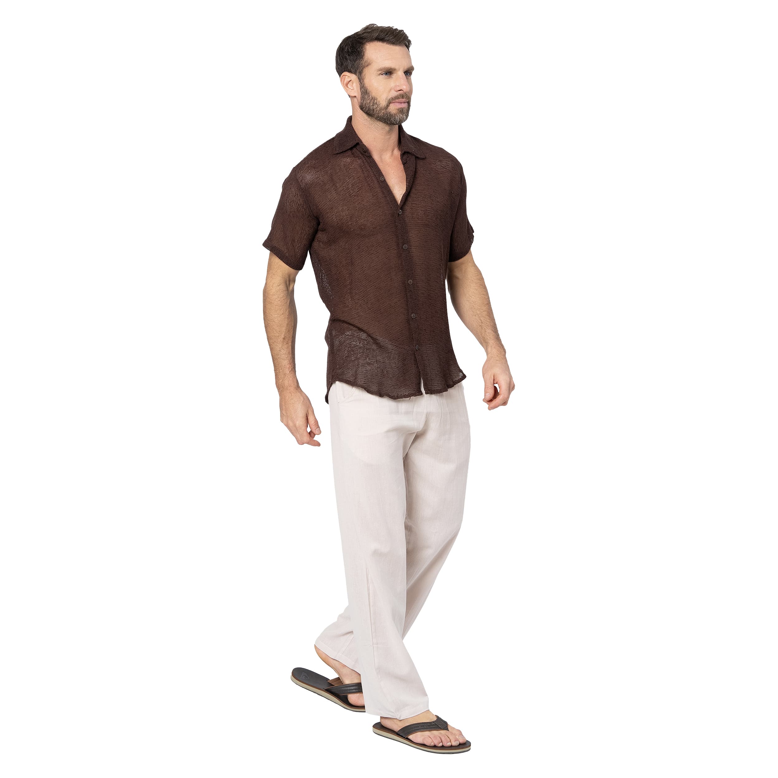 Chemise été manches courtes Lev - 100% coton - Akoustik Online