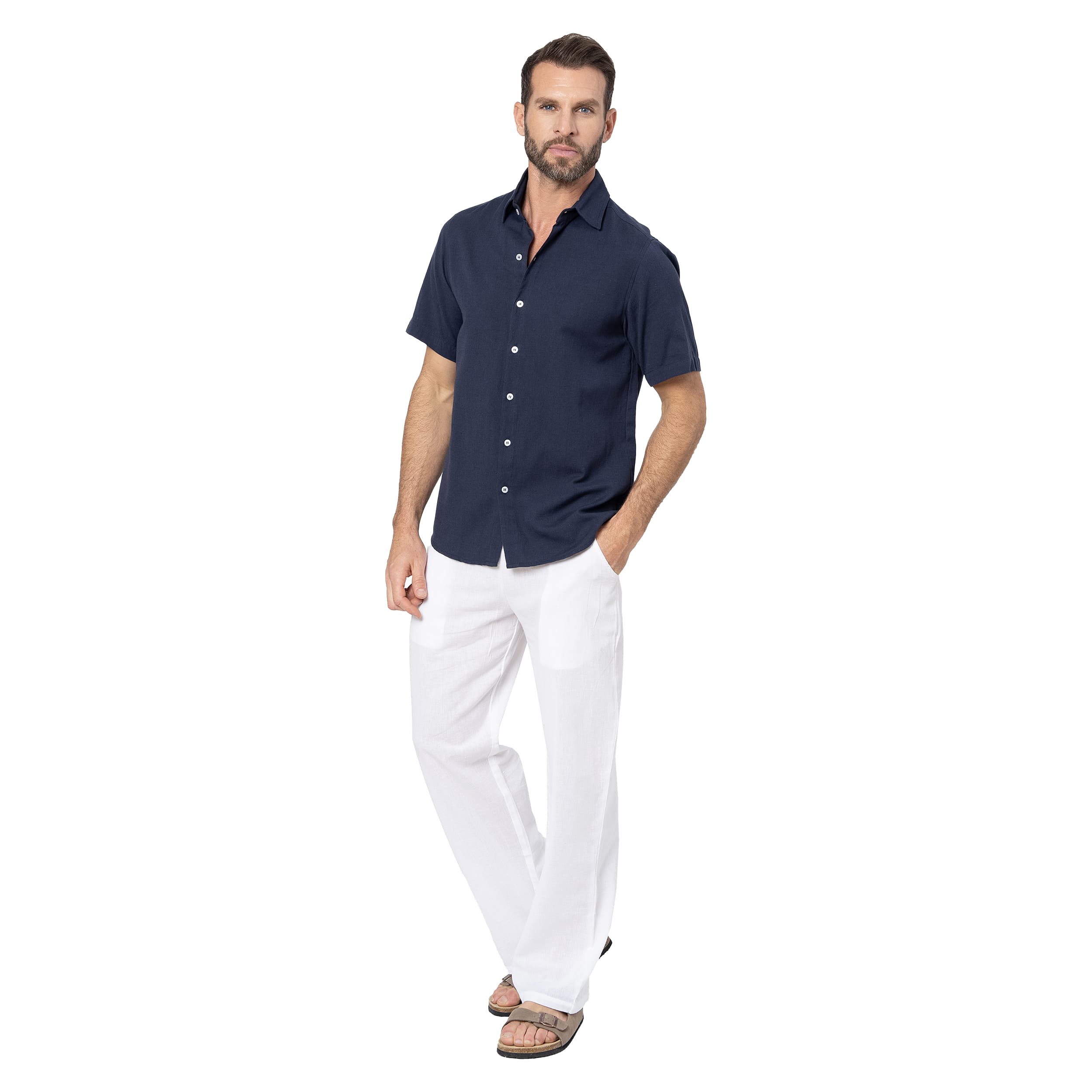 Chemise été manches courtes Iolyn - bleu marine - Akoustik Online
