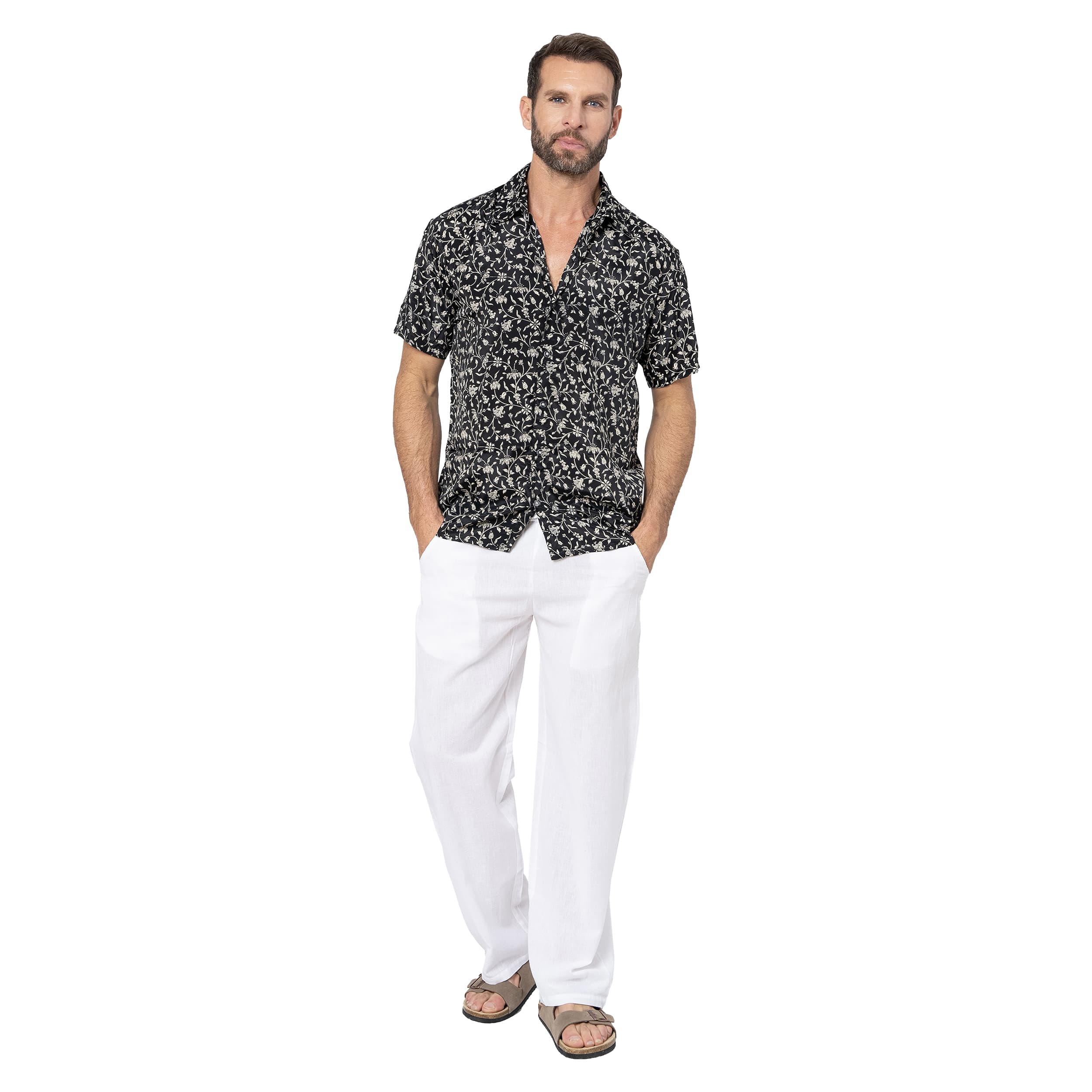 Chemise été manches courtes Mónica - 100% polyester - Akoustik Online