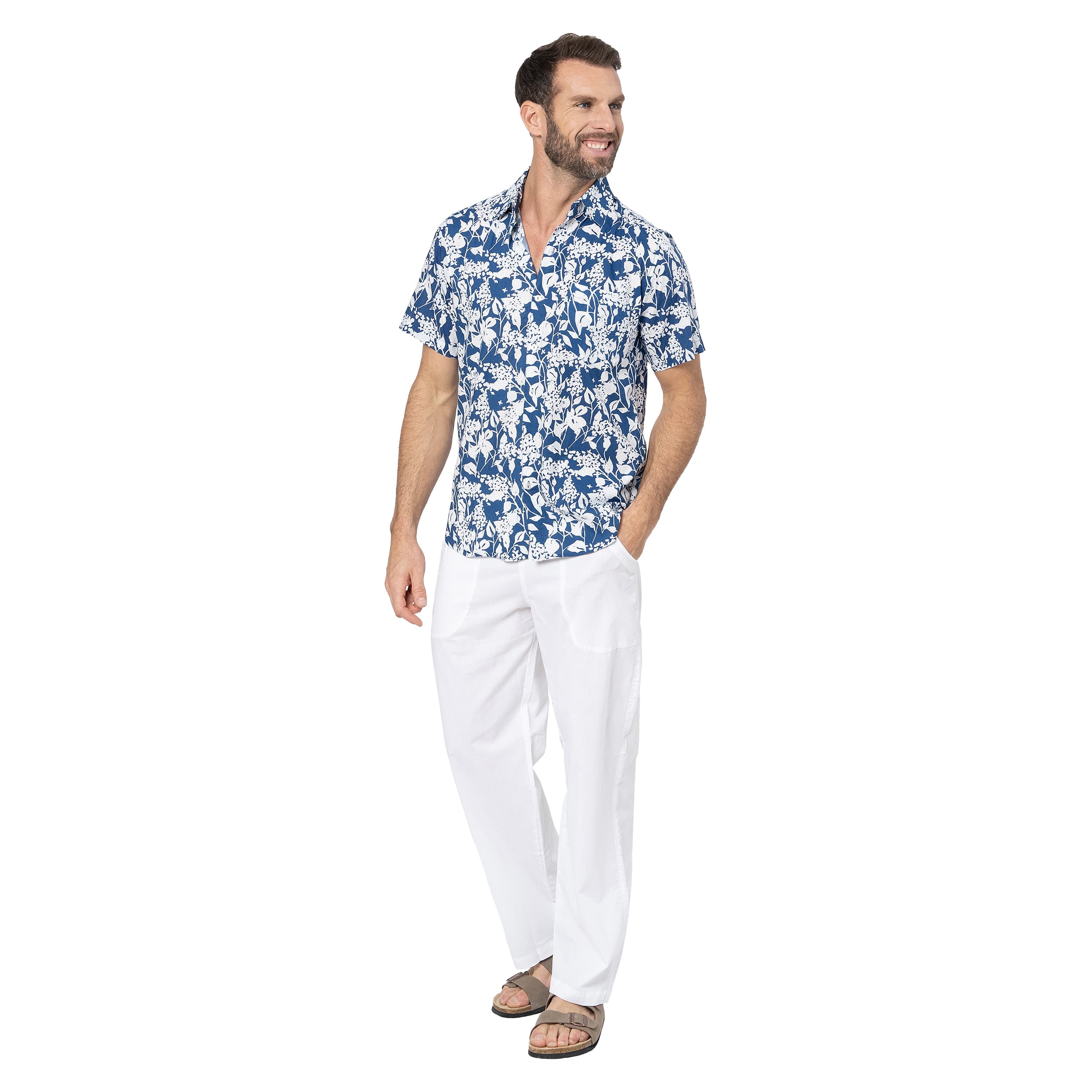 Pantalon été long Annette - 100% coton - blanc - Akoustik Online