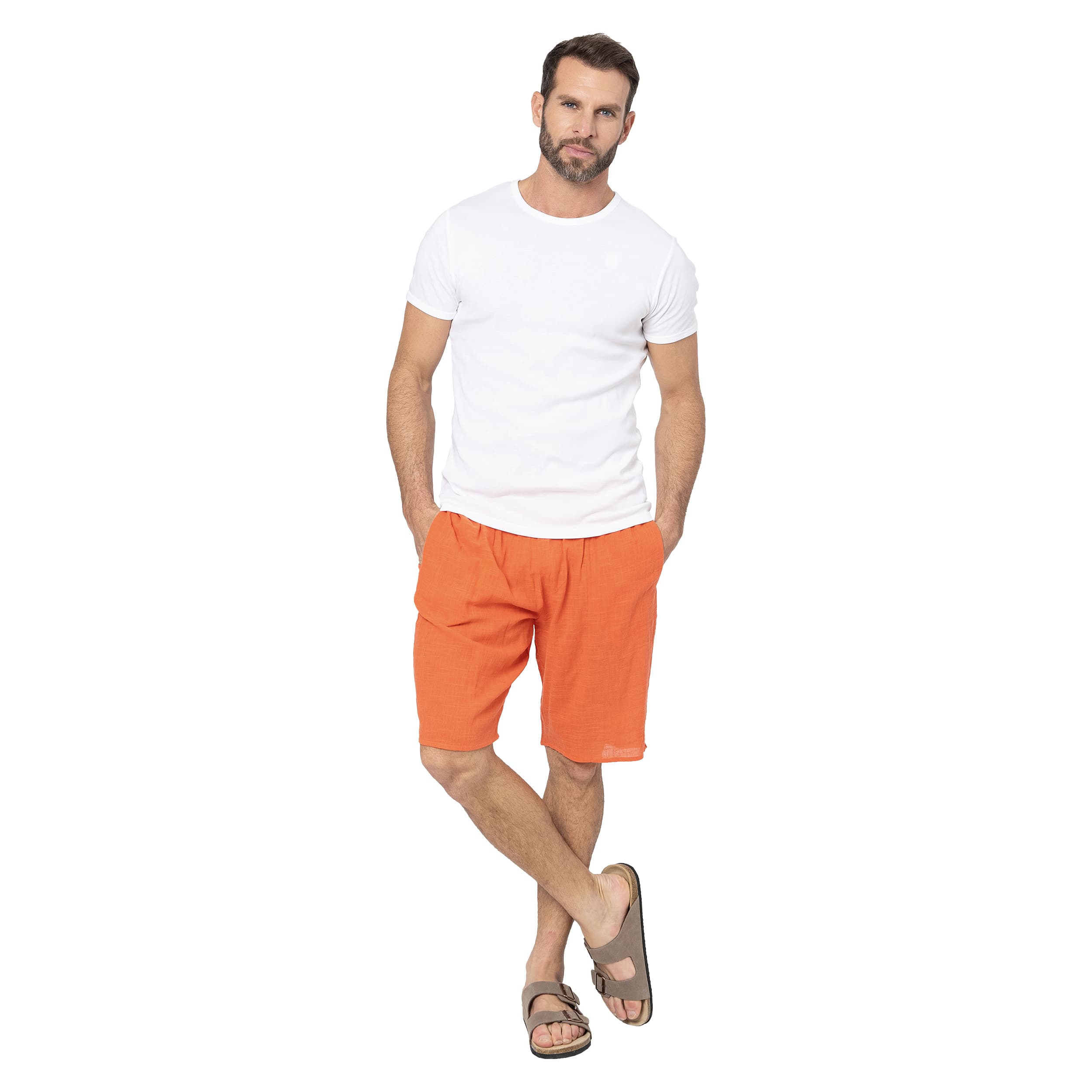 Short été Sheri - 100% coton - orange - Akoustik Online