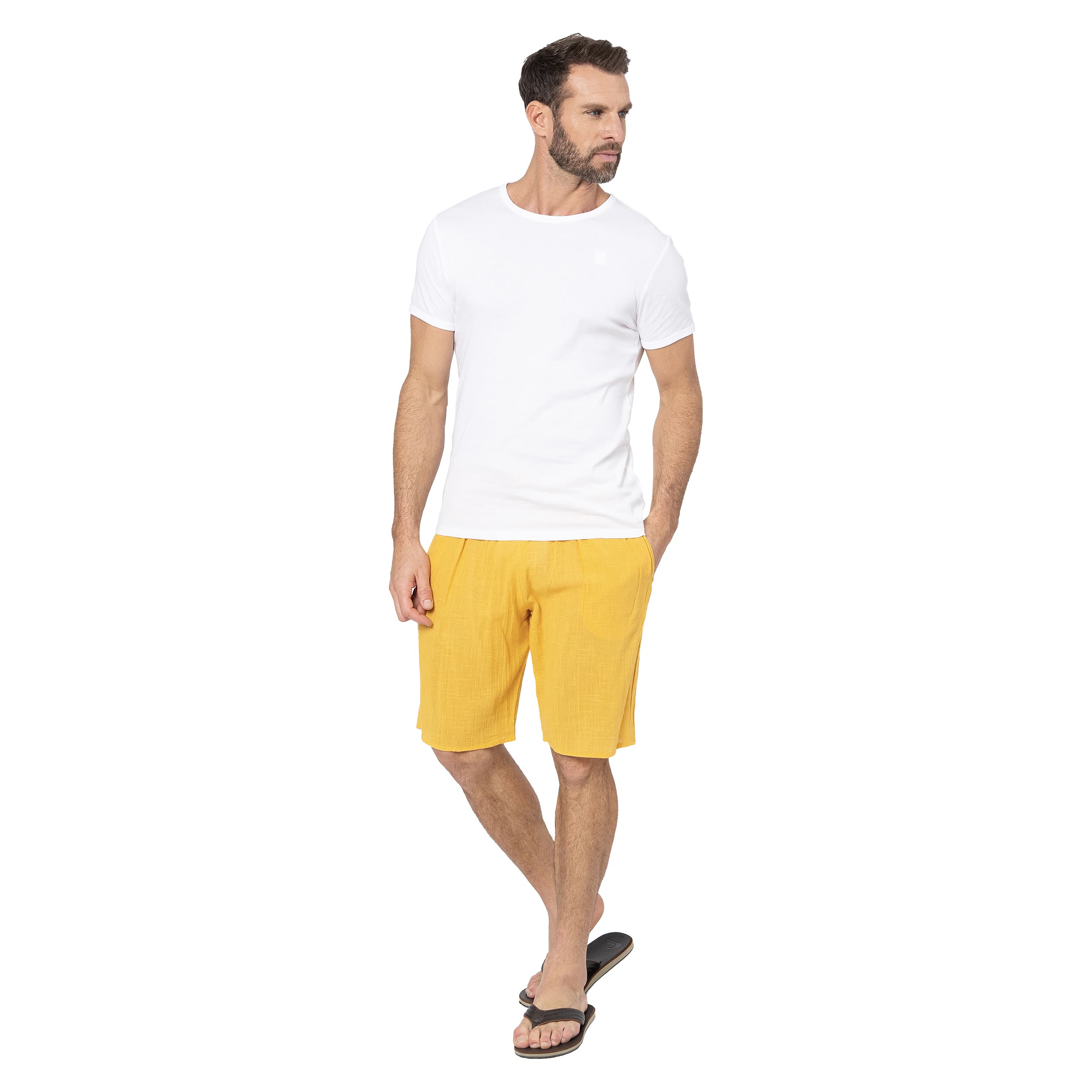 Short été Wieslawa - 100% coton - jaune - Akoustik Online