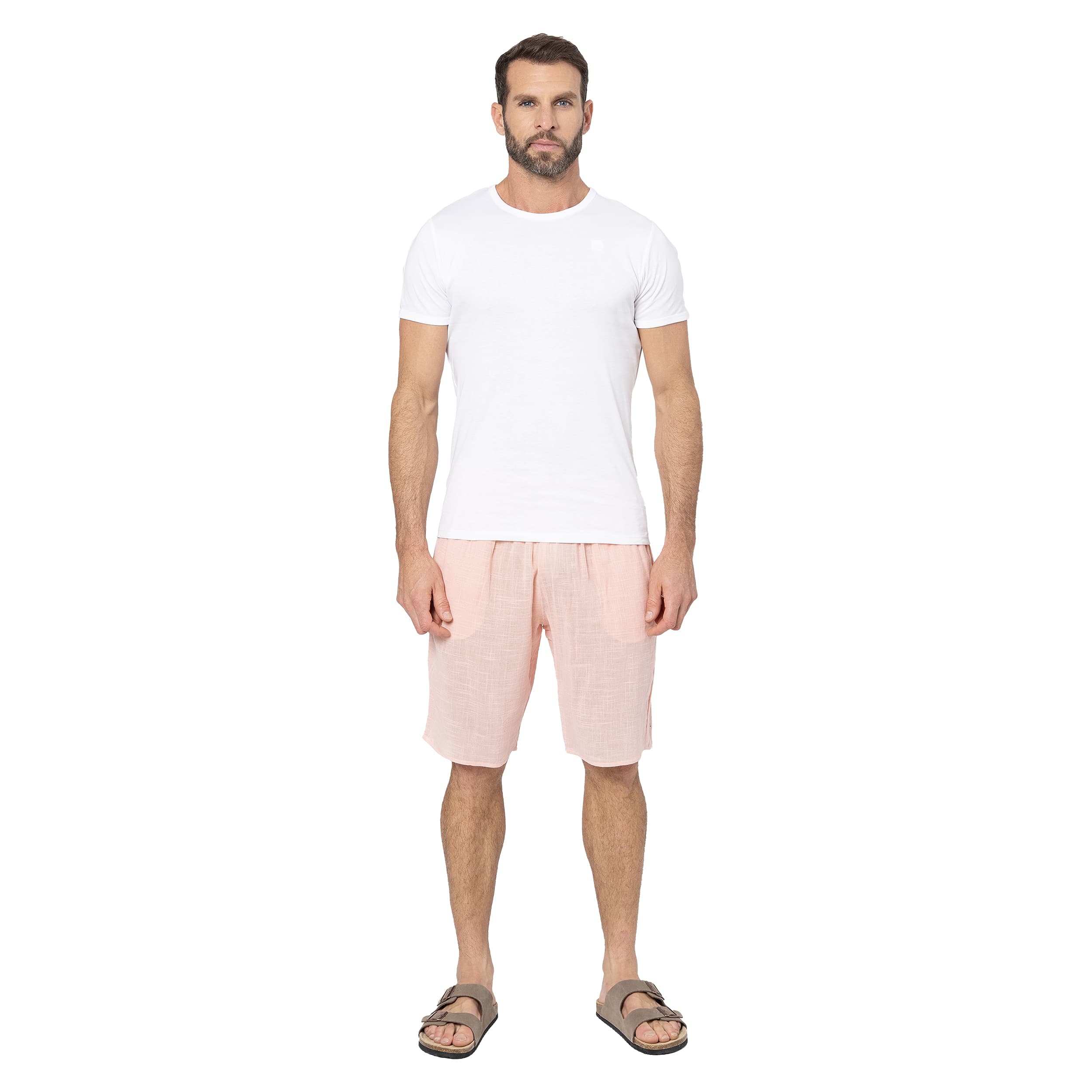 Short été Lyndon - 100% coton - rose - Akoustik Online