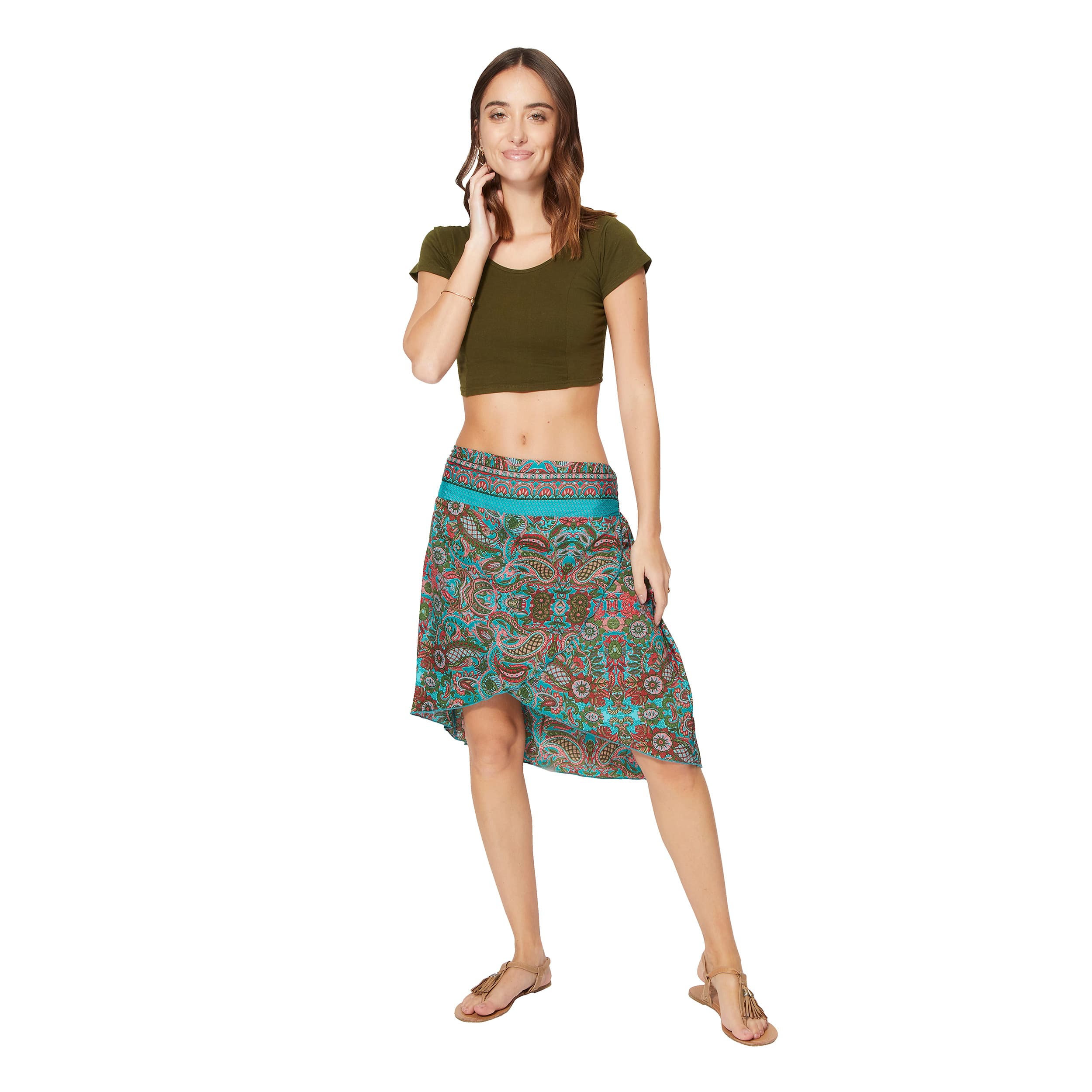 Jupe été asymétrique Cajsa - 100% polyester - Akoustik Online