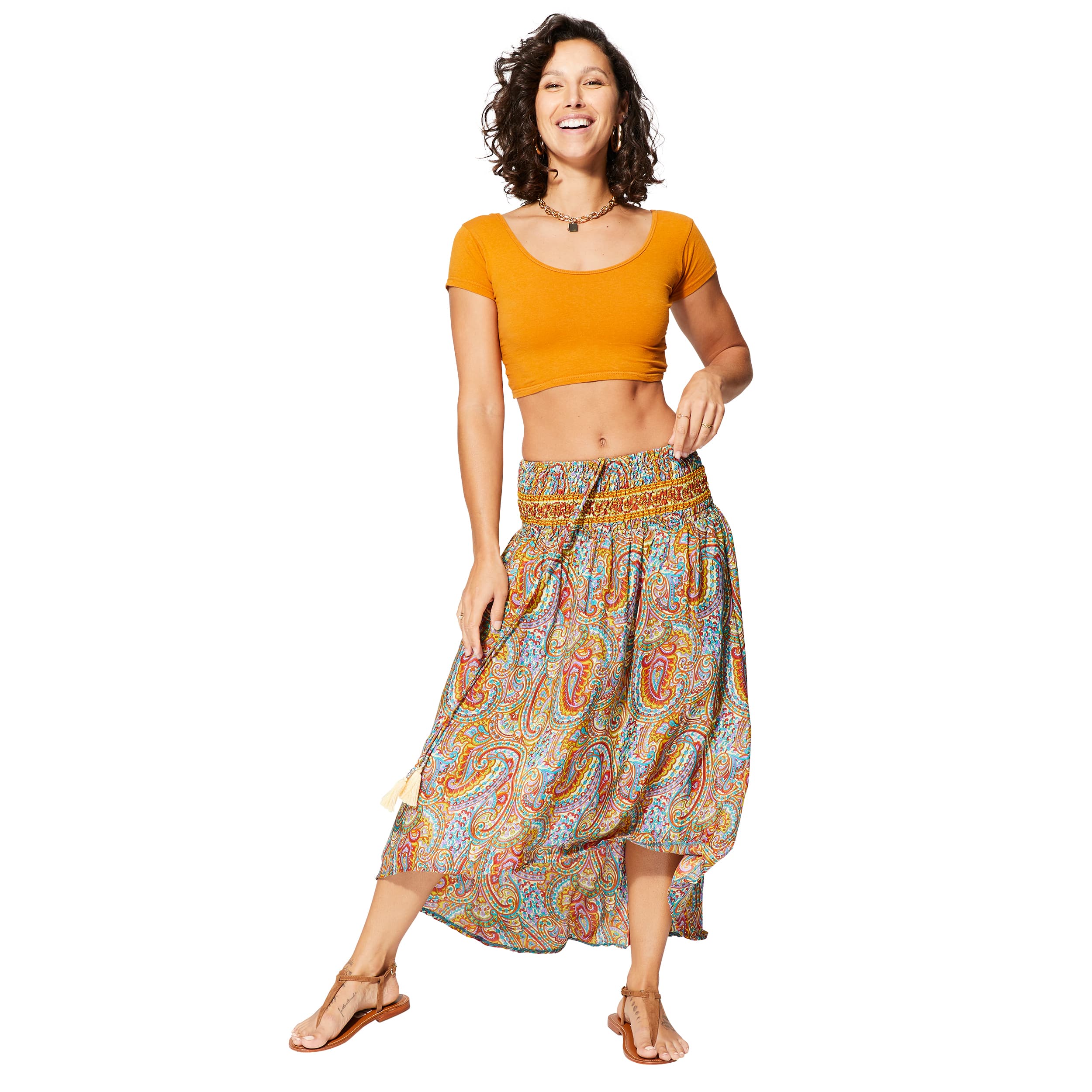 Jupe été asymétrique Flaithrí - 100% polyester - Akoustik Online