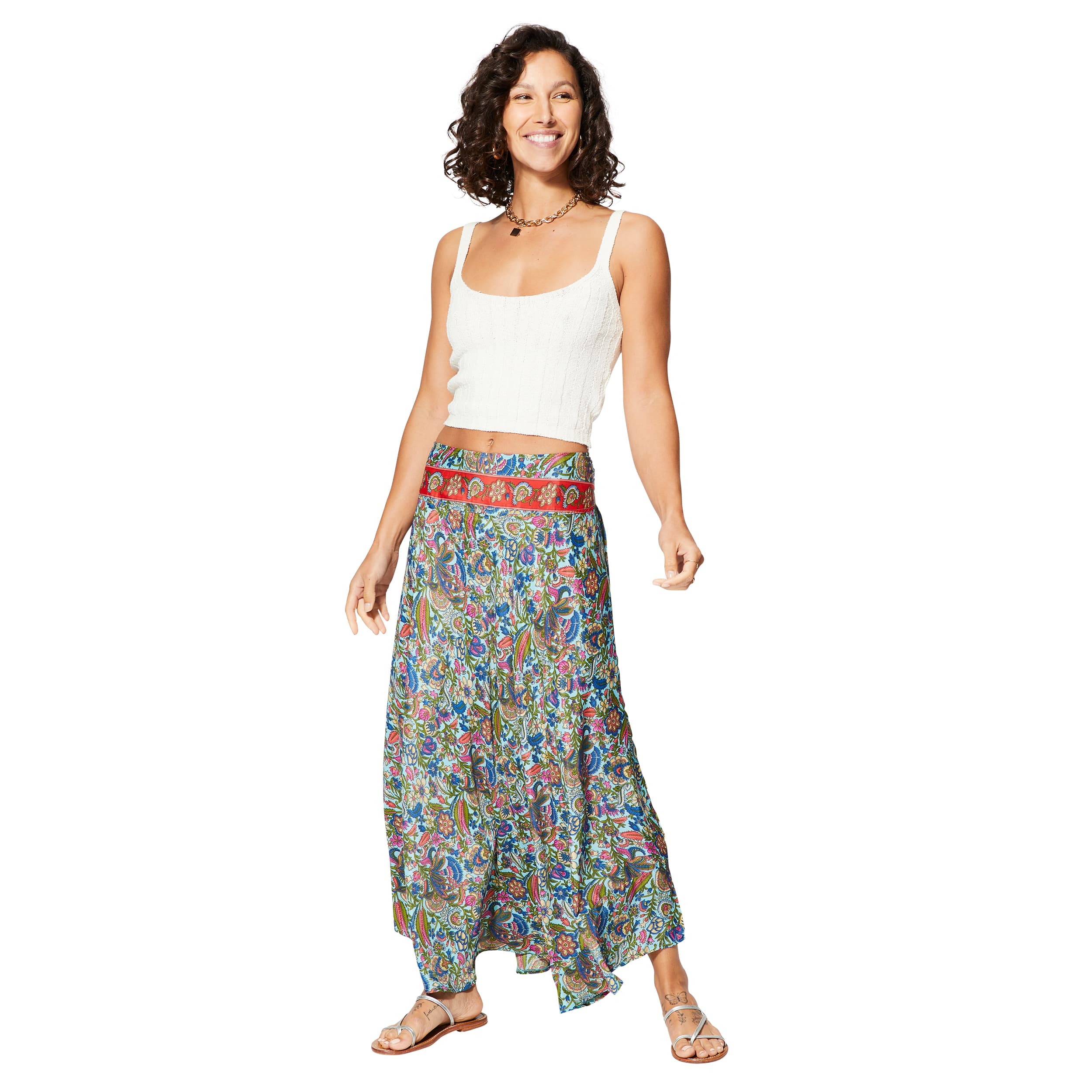 Jupe été longue Bysshe - 100% polyester - Akoustik Online