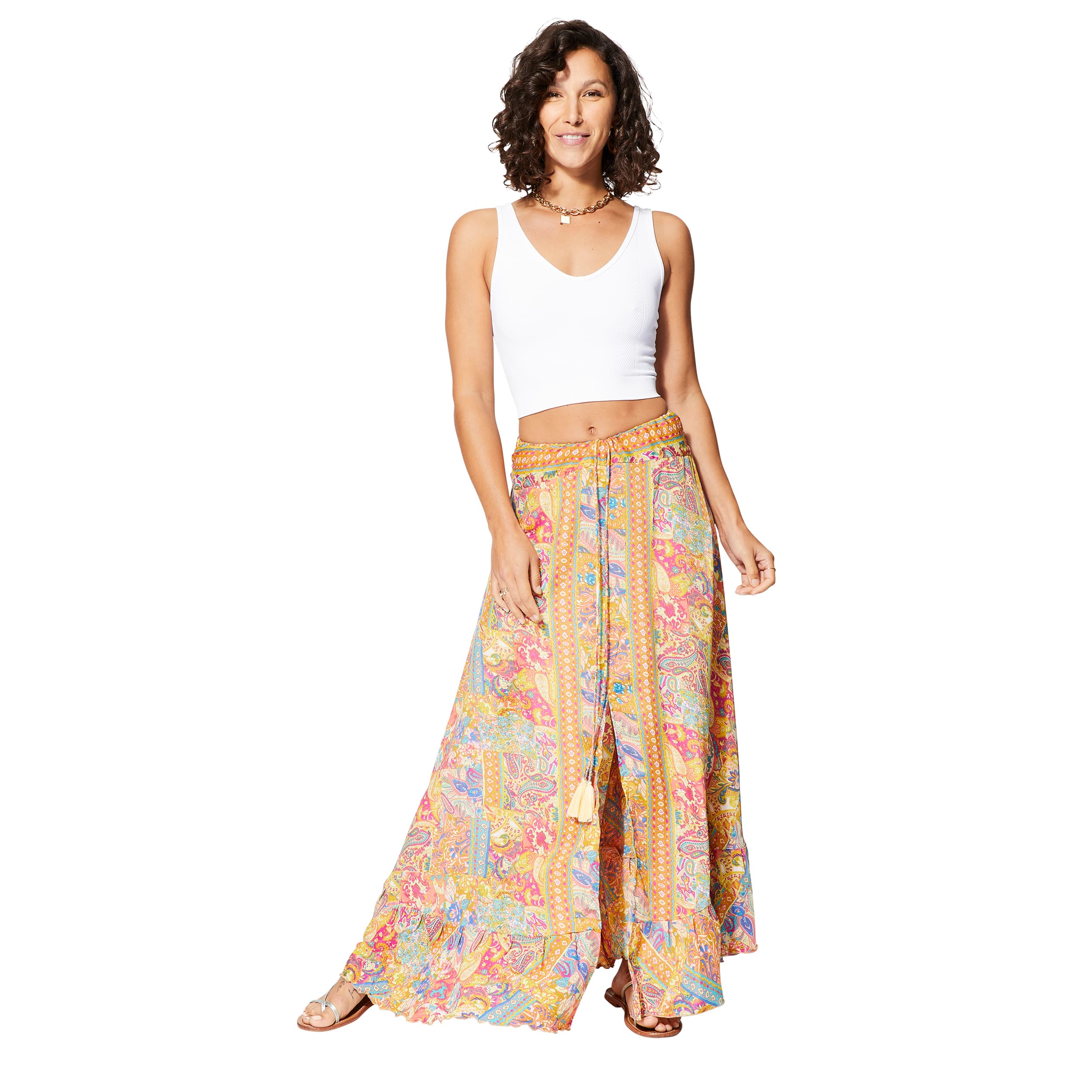 Jupe été longue Katharine - 100% polyester - Akoustik Online