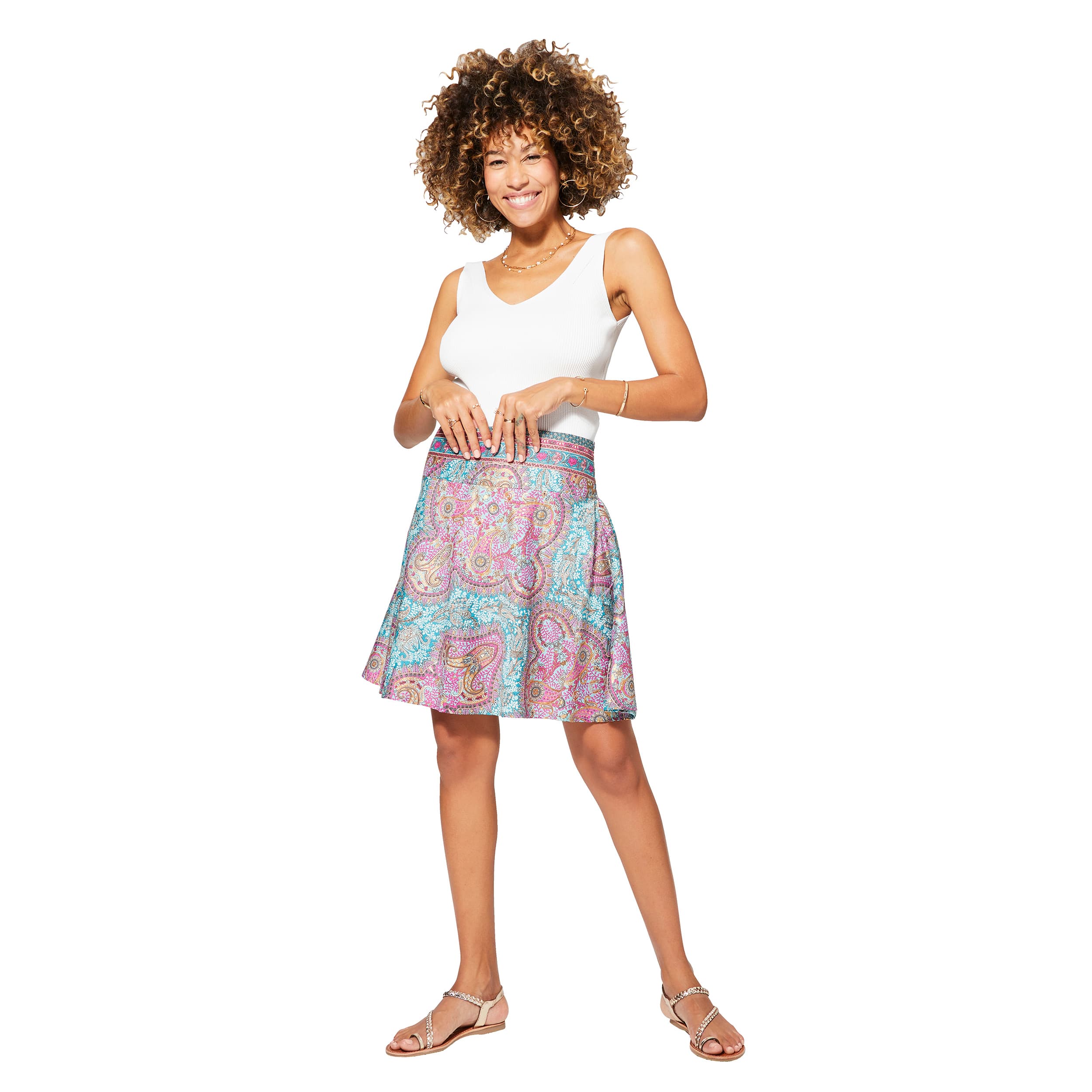 Jupe été courte Josèphe - 100% polyester - Akoustik Online