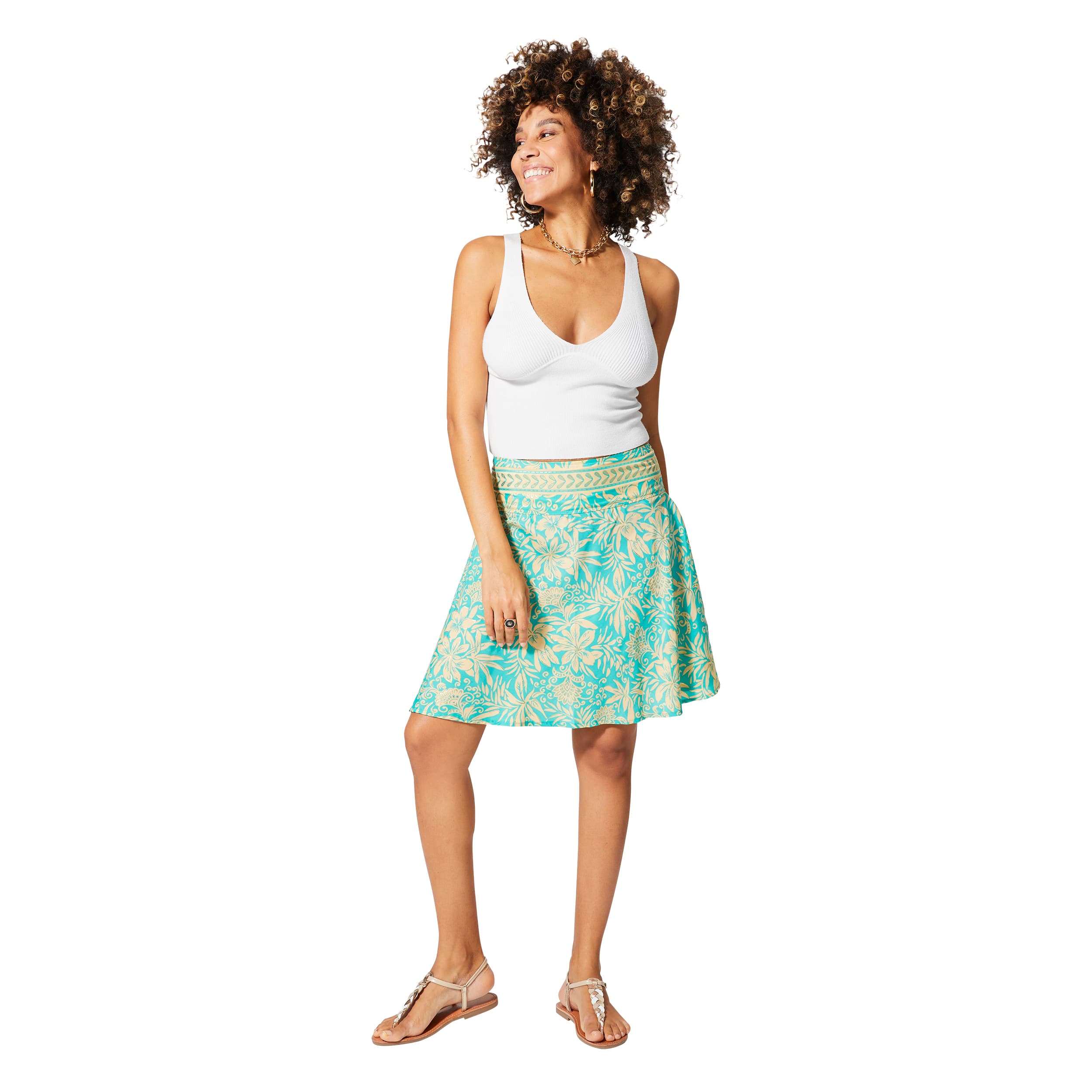 Jupe été courte Czenzi - 100% polyester - Akoustik Online