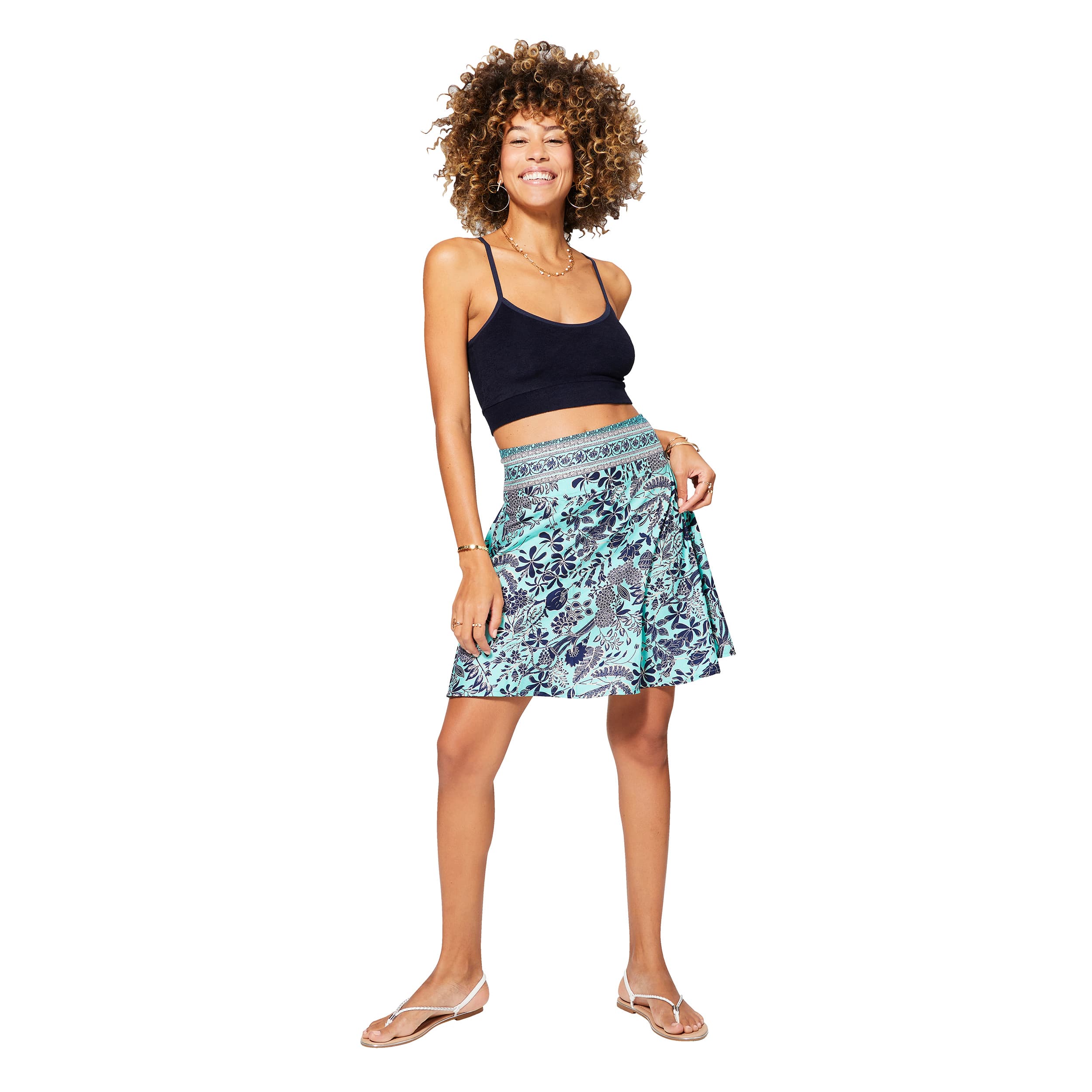 Jupe été courte Lowell - 100% polyester - Akoustik Online