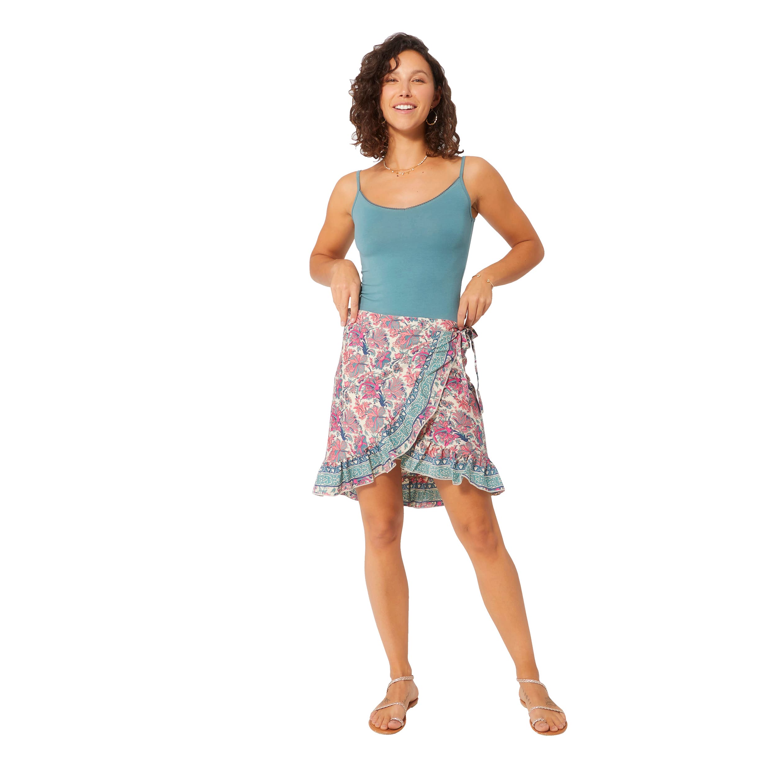 Jupe été courte Caryn - 100% polyester - Akoustik Online