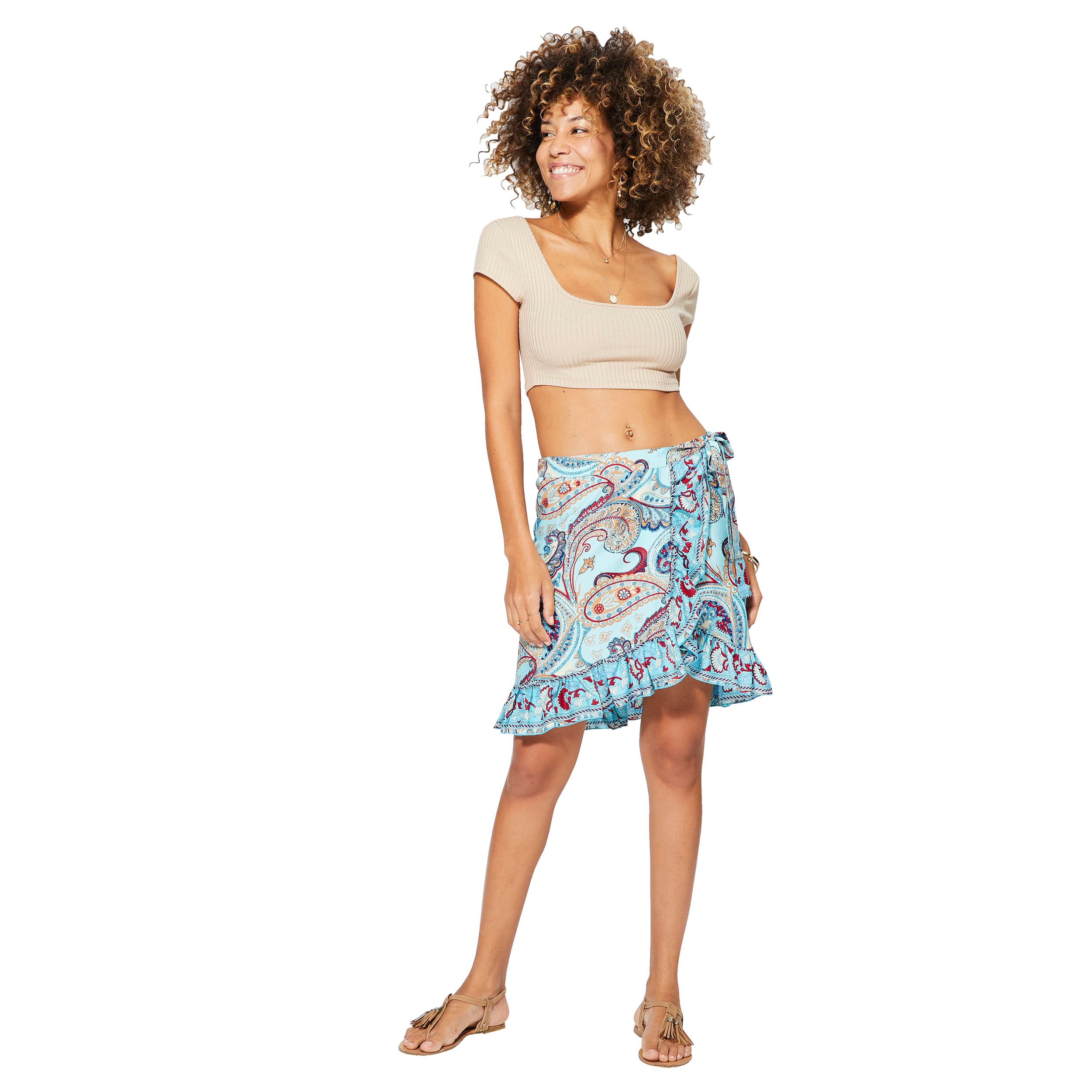 Jupe été courte Lubomierz - 100% polyester - Akoustik Online
