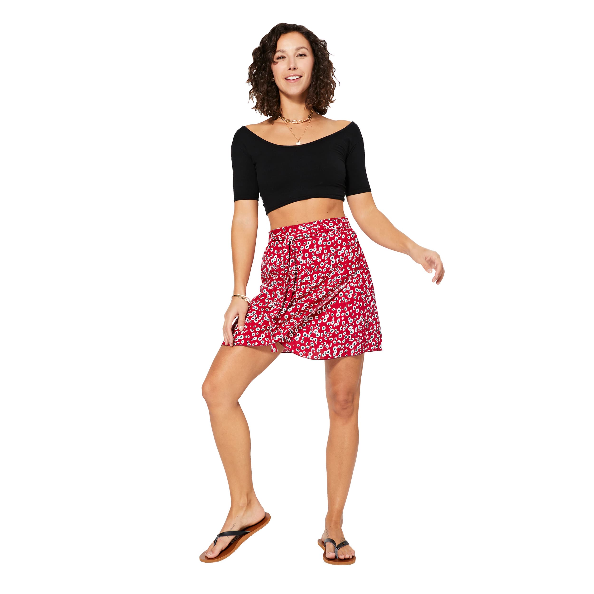 Jupe été courte Mackenzie - 100% viscose - Akoustik Online