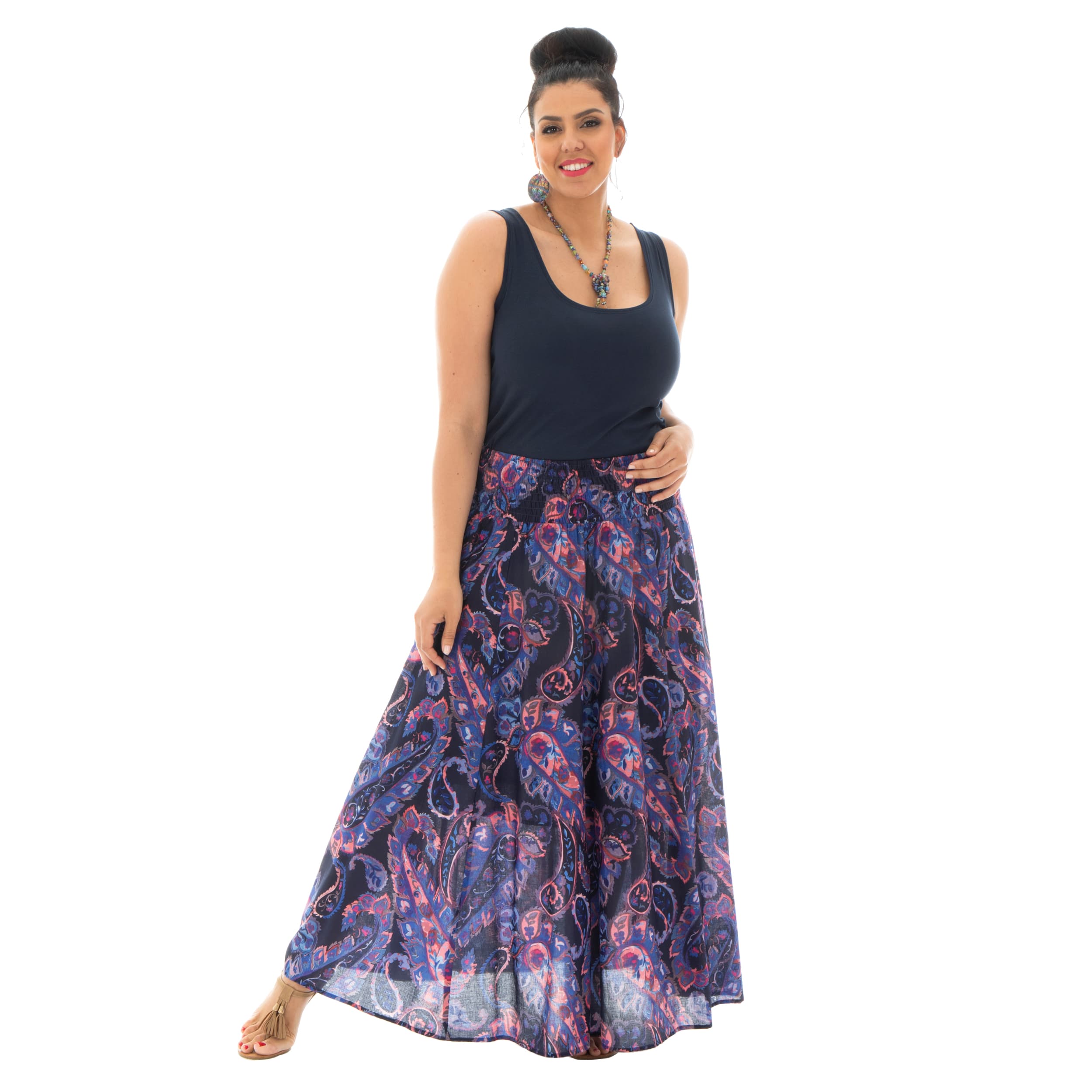 Jupe été Alphonse - bleu, rose, violet - Akoustik Online