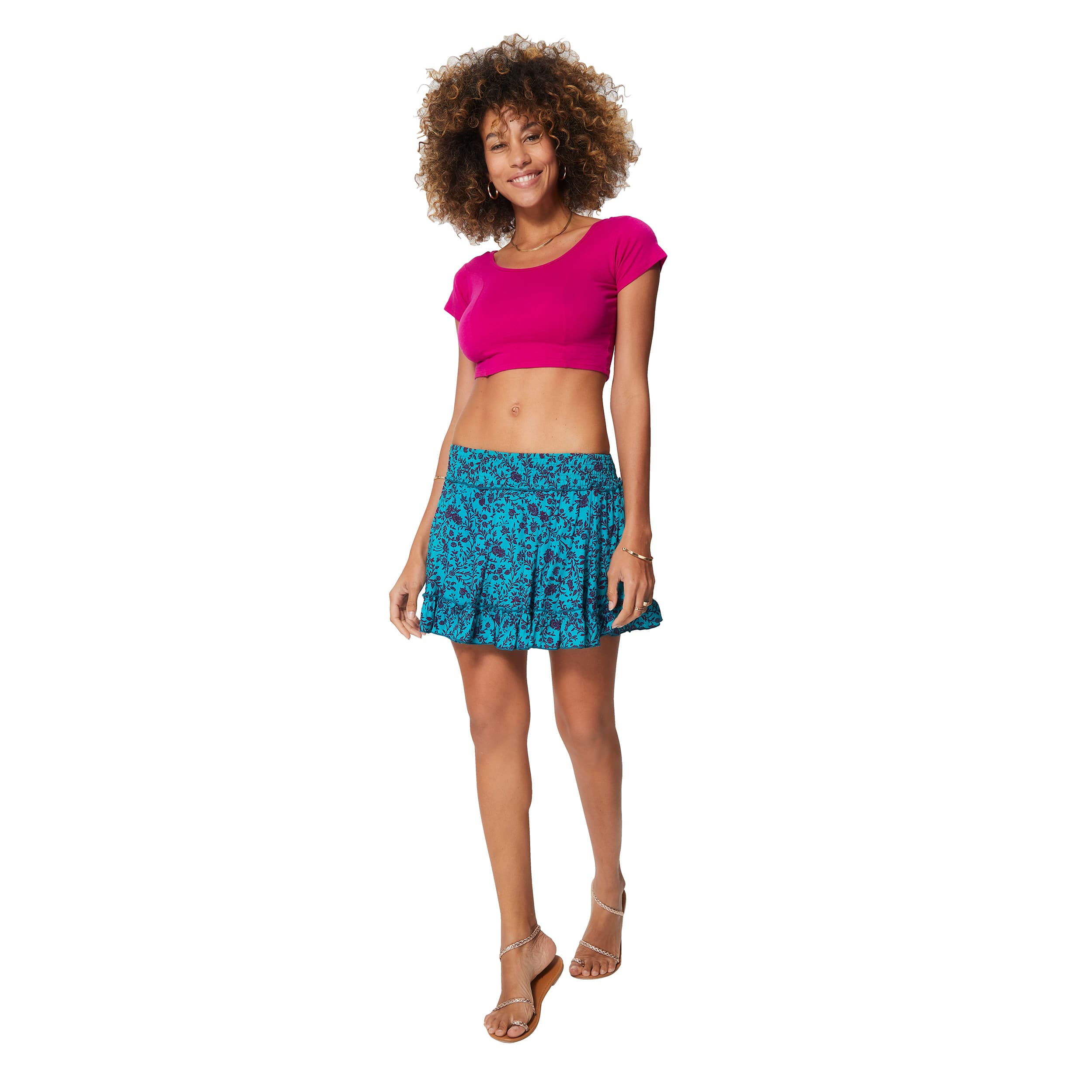 Jupe été courte Leandra - 100% viscose - Akoustik Online
