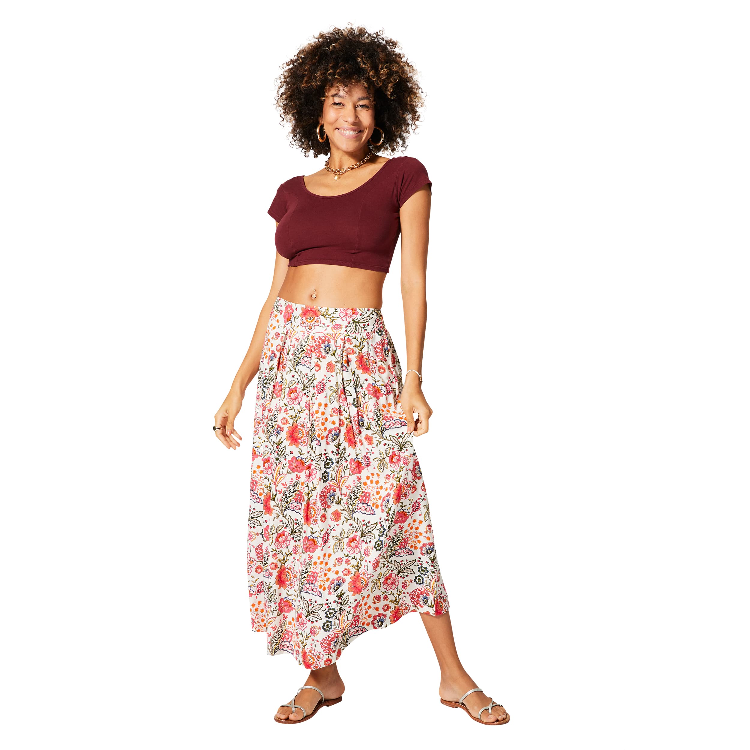 Jupe été longue Graziano - 100% viscose - Akoustik Online