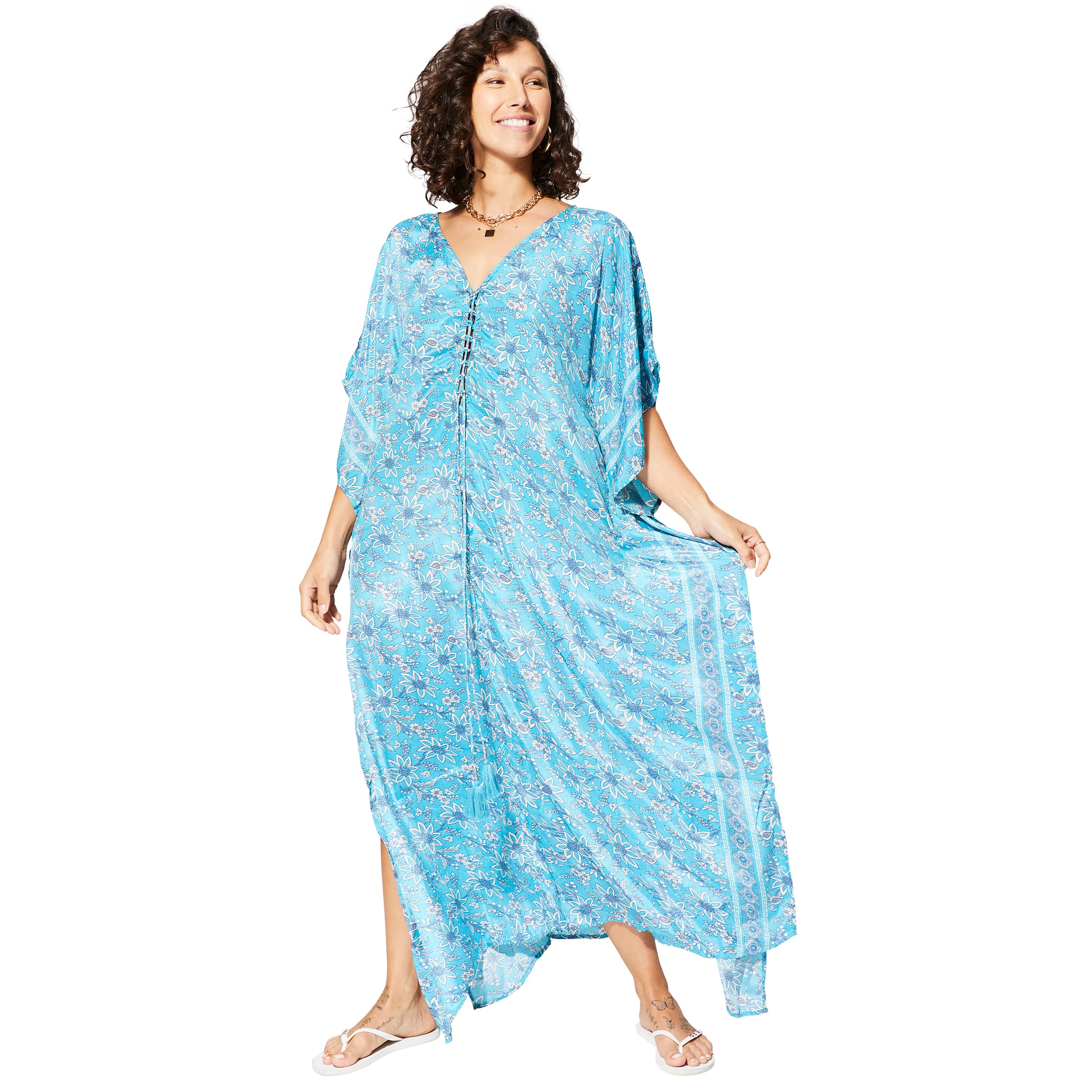 Kaftan été long manches 3/4 Timofei - 100% polyester - Akoustik Online