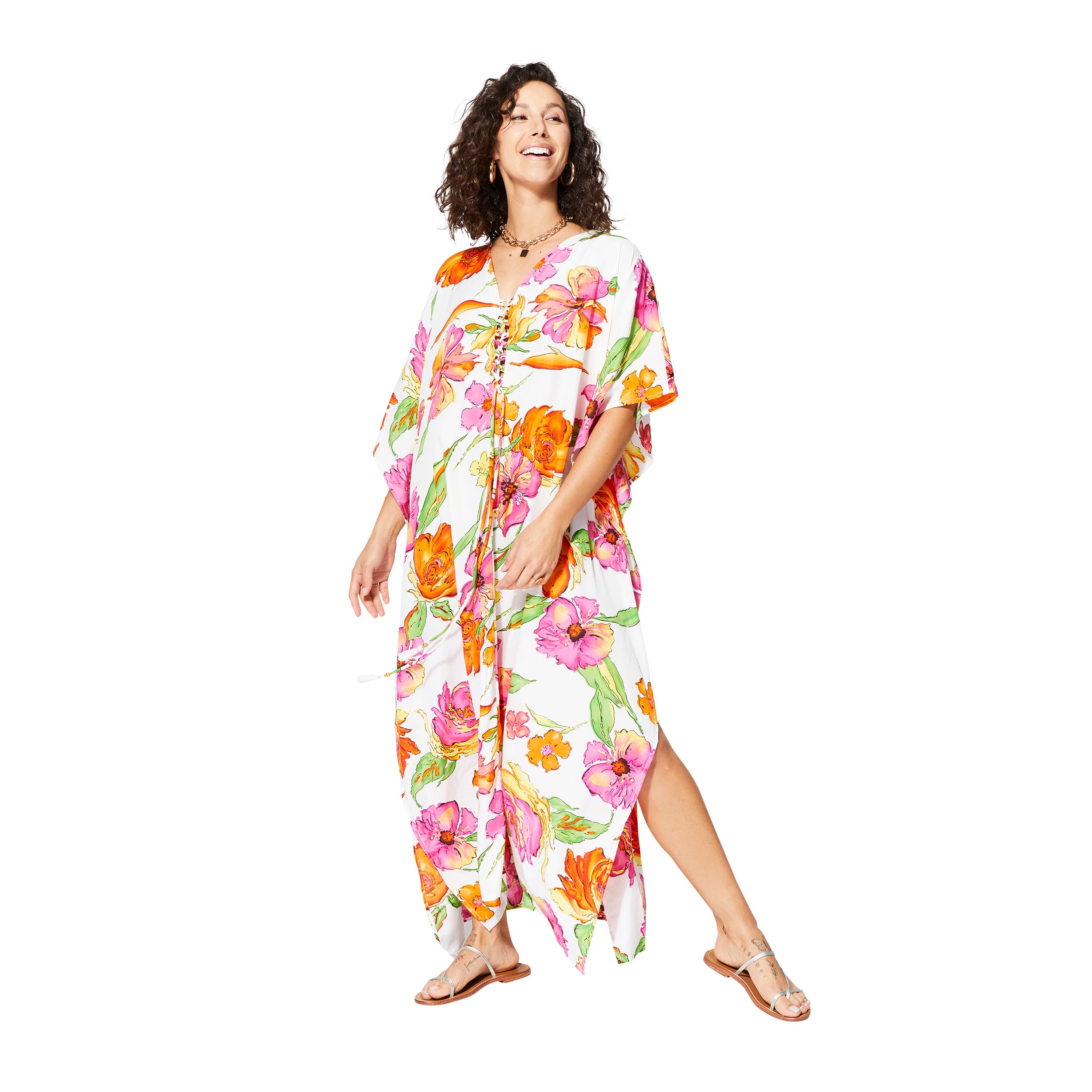 Kaftan été long manches 3/4 Al - 100% polyester - Akoustik Online