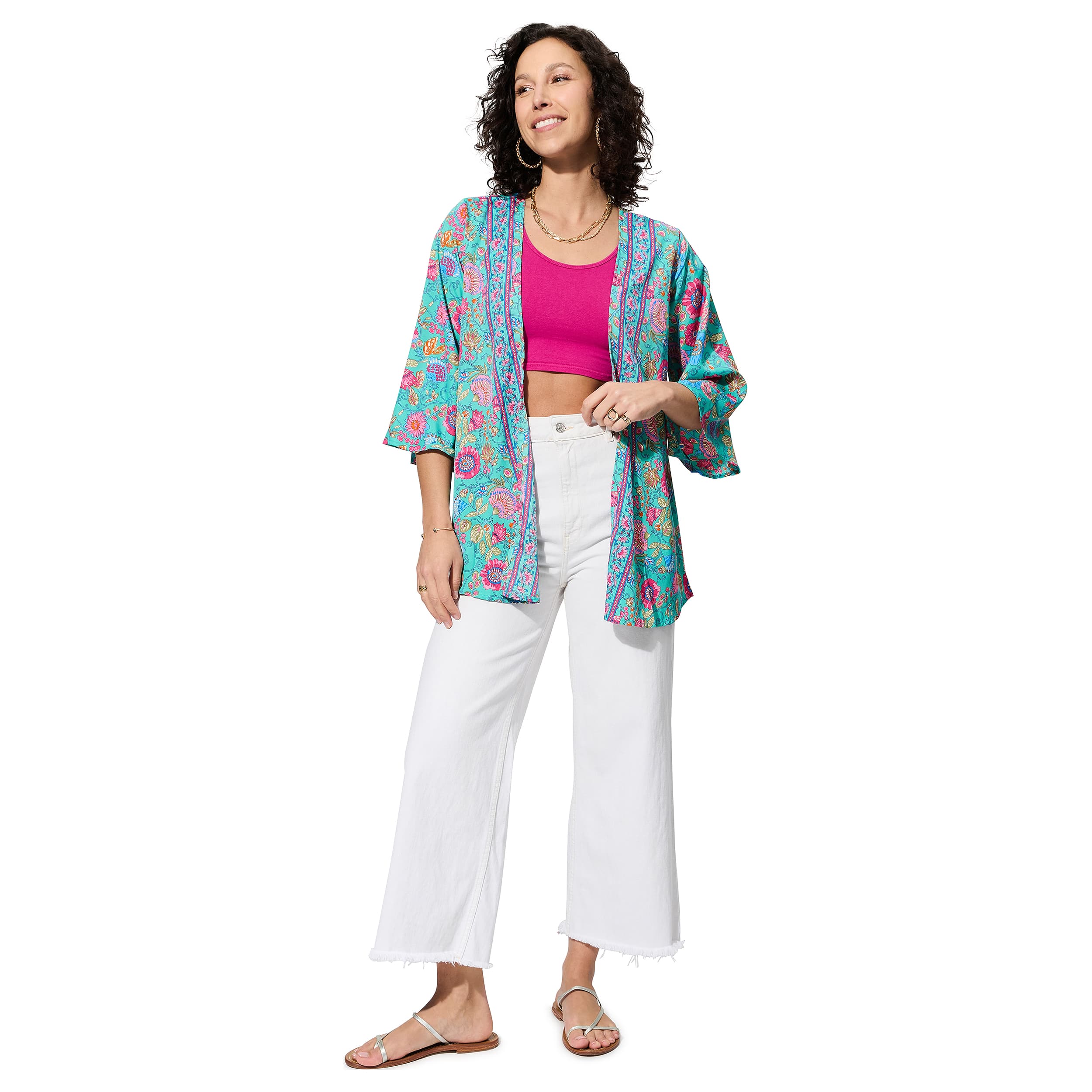Kimono été court manches 3/4 Lim - 100% polyester - Akoustik Online