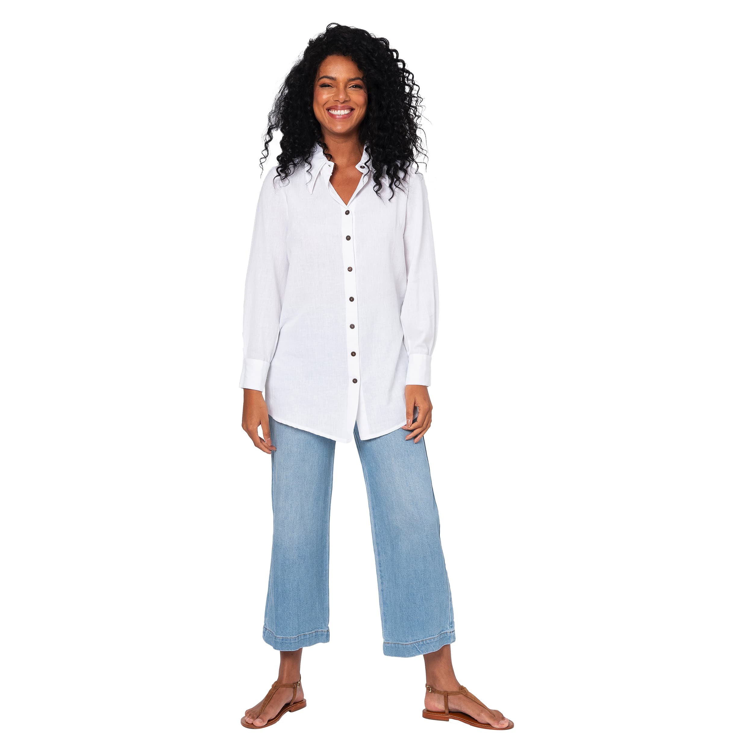 Chemise été manches longues Kornelia - blanc - Akoustik Online